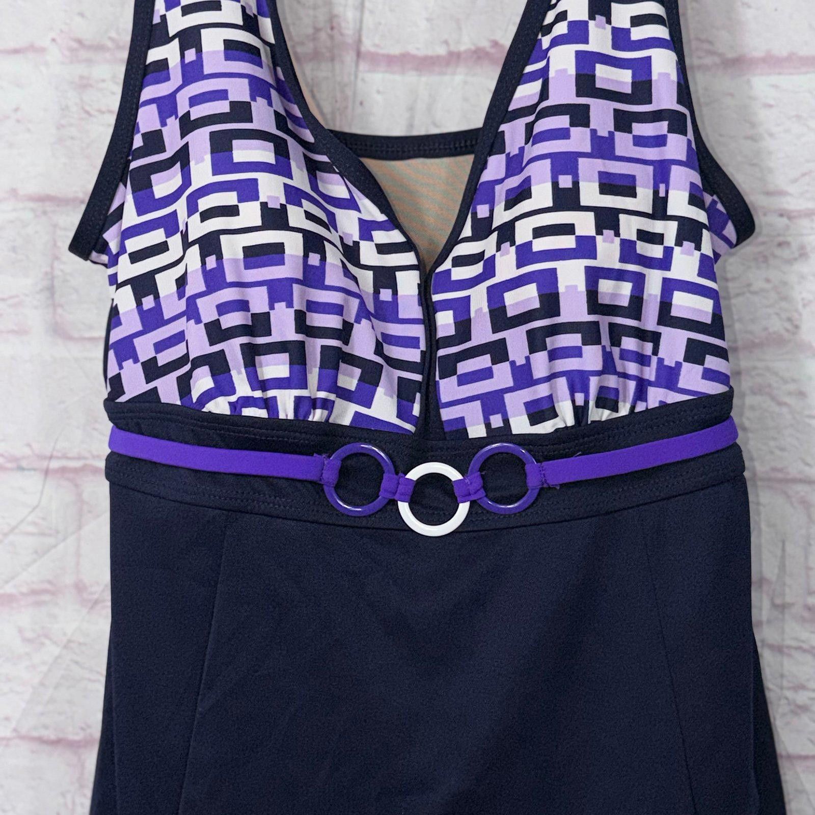 Other Inches Off 14W Women's Swim Dress with Geometric Pattern Size ONE SIZE - 2 Thumbnail