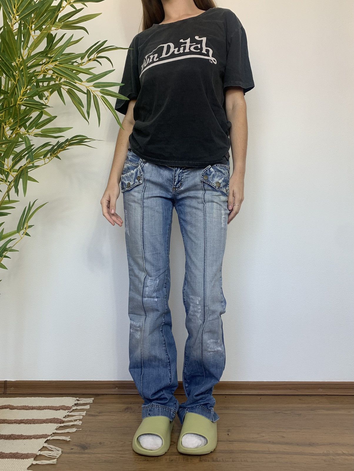 Just Cavalli × Roberto Cavalli × Vintage VINTAGE JUST CAVALLI DISTRESSED STYLE JEANS Size 29" - 1 Thumbnail