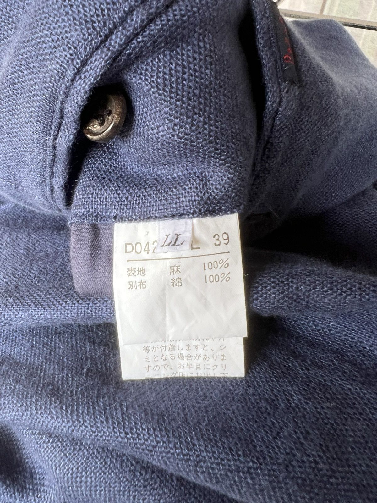 Mademoiselle Non Non Papas Japan 100% Linen Baggy Trouser Pant Blue Size US 34 / EU 50 - 20 Thumbnail