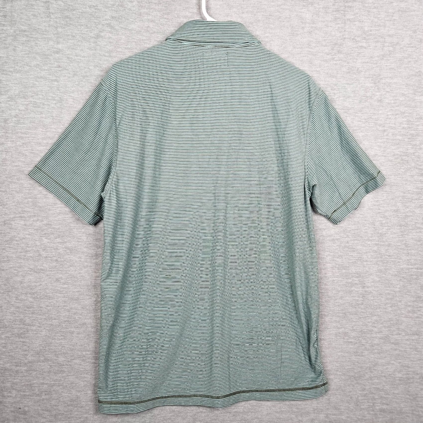Vintage Linksoul Tempus Fugit Golf Polo Shirt White Striped Size M Men Polo Size US M / EU 48-50 / 2 - 2 Thumbnail