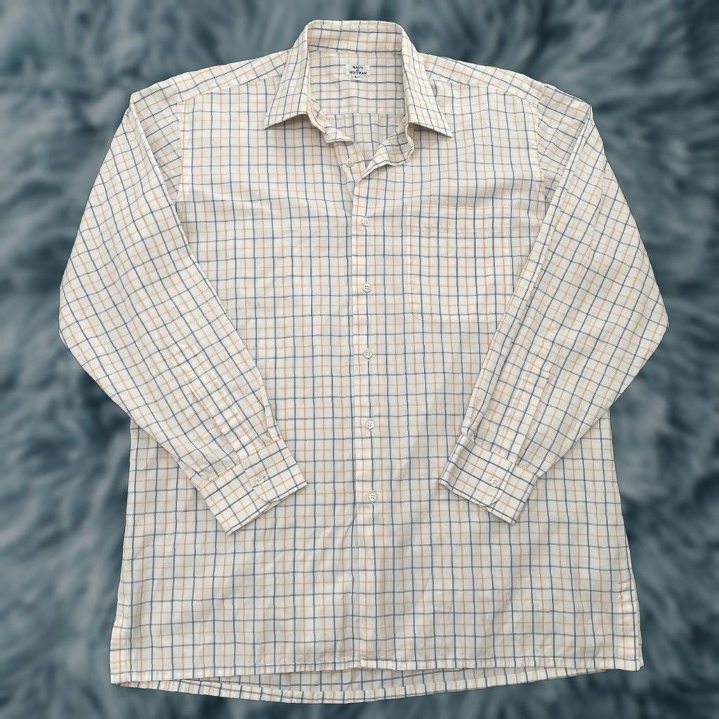 Vintage VINTAGE Maus & Hoffman Shirt Adult Large White Check Long Sleeve Button Up Men L Size US L / EU 52-54 / 3 - 1 Thumbnail