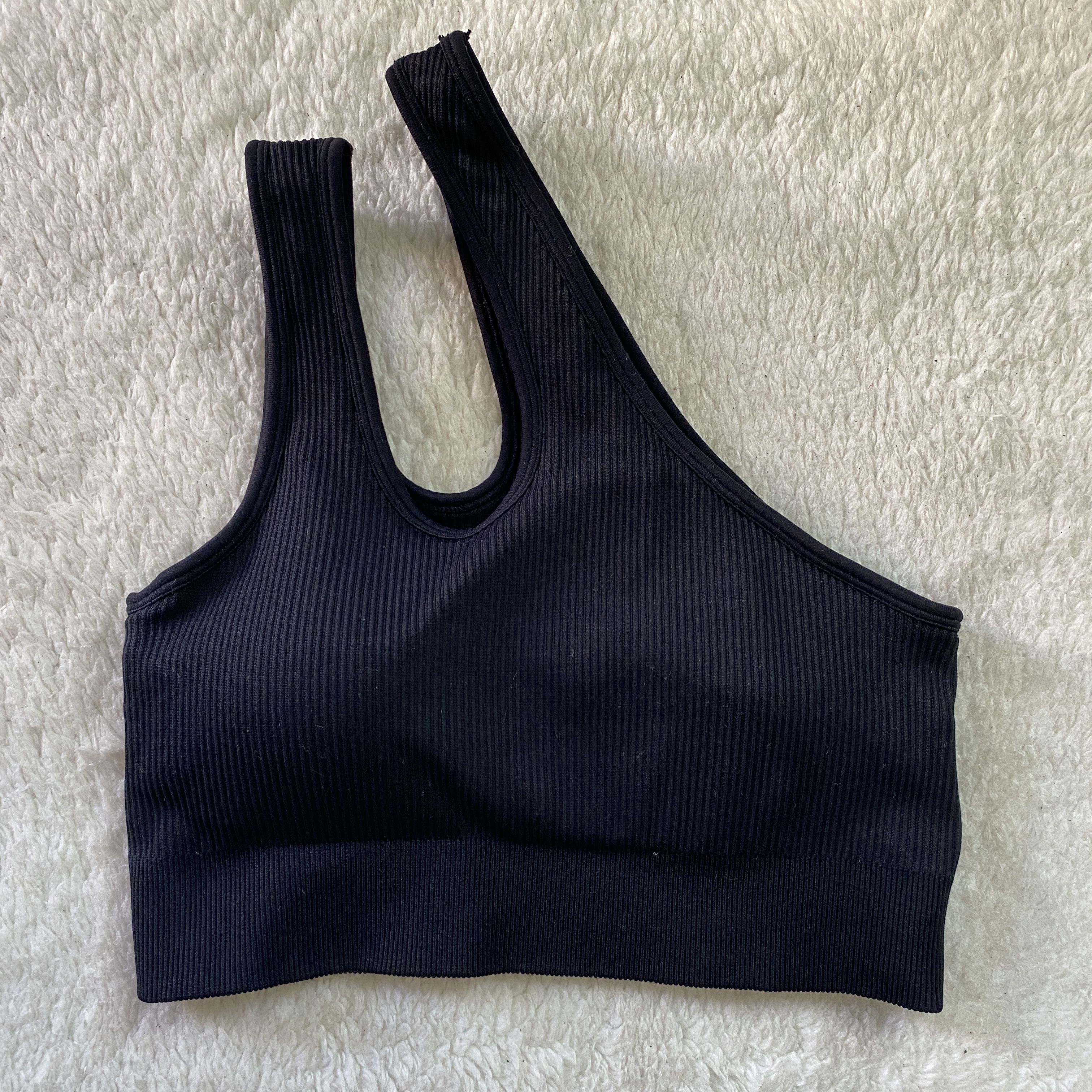 Other OQQ Women’s Ribbed One Shoulder Sports Bra Size S / US 4 / IT 40 - 1 Thumbnail