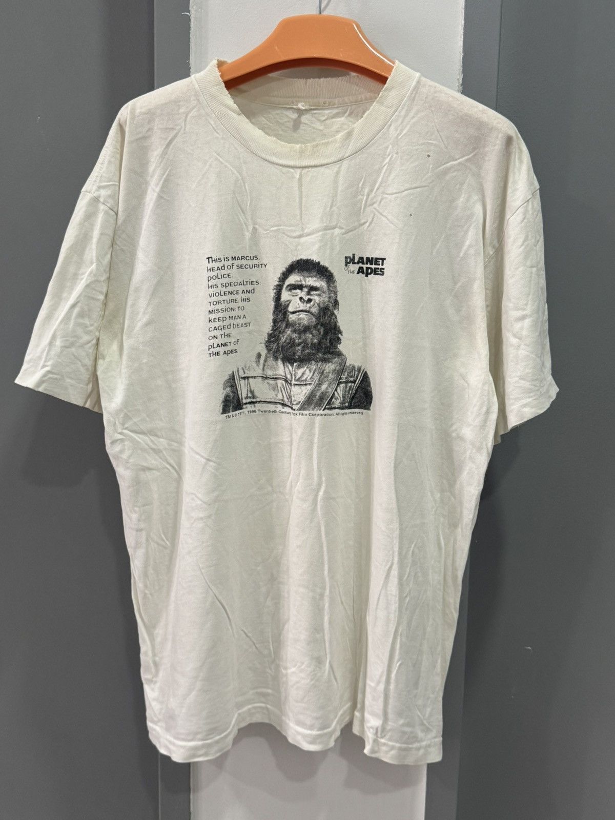 Vintage vintage distress tee - planet of the ape by mosquitohead Size US XL / EU 56 / 4 - 1 Thumbnail