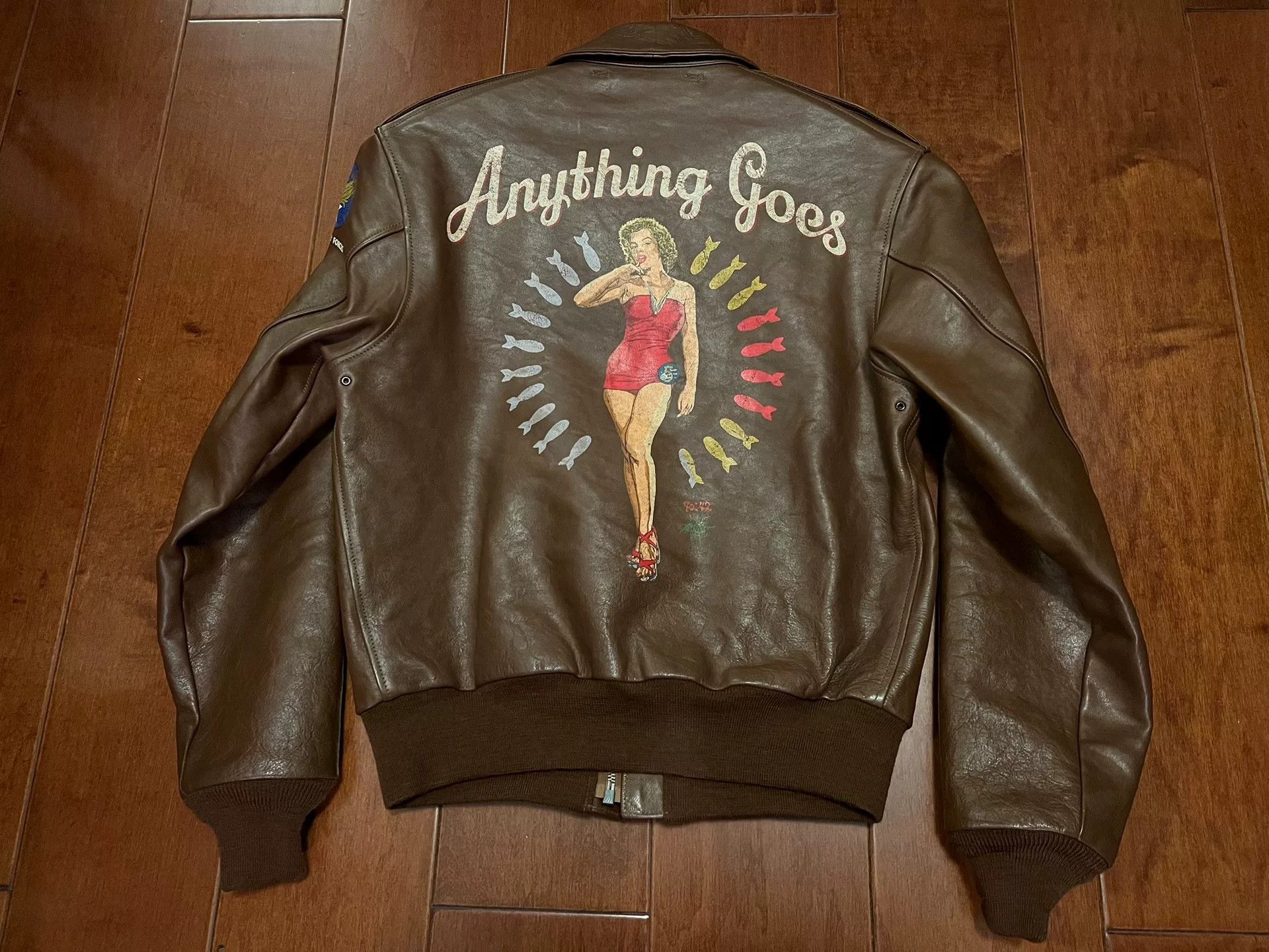TOYS McCOY Toys McCoy A2 Marilyn Monroe Leather Jacket Size US M / EU 48-50 / 2 - 1 Thumbnail