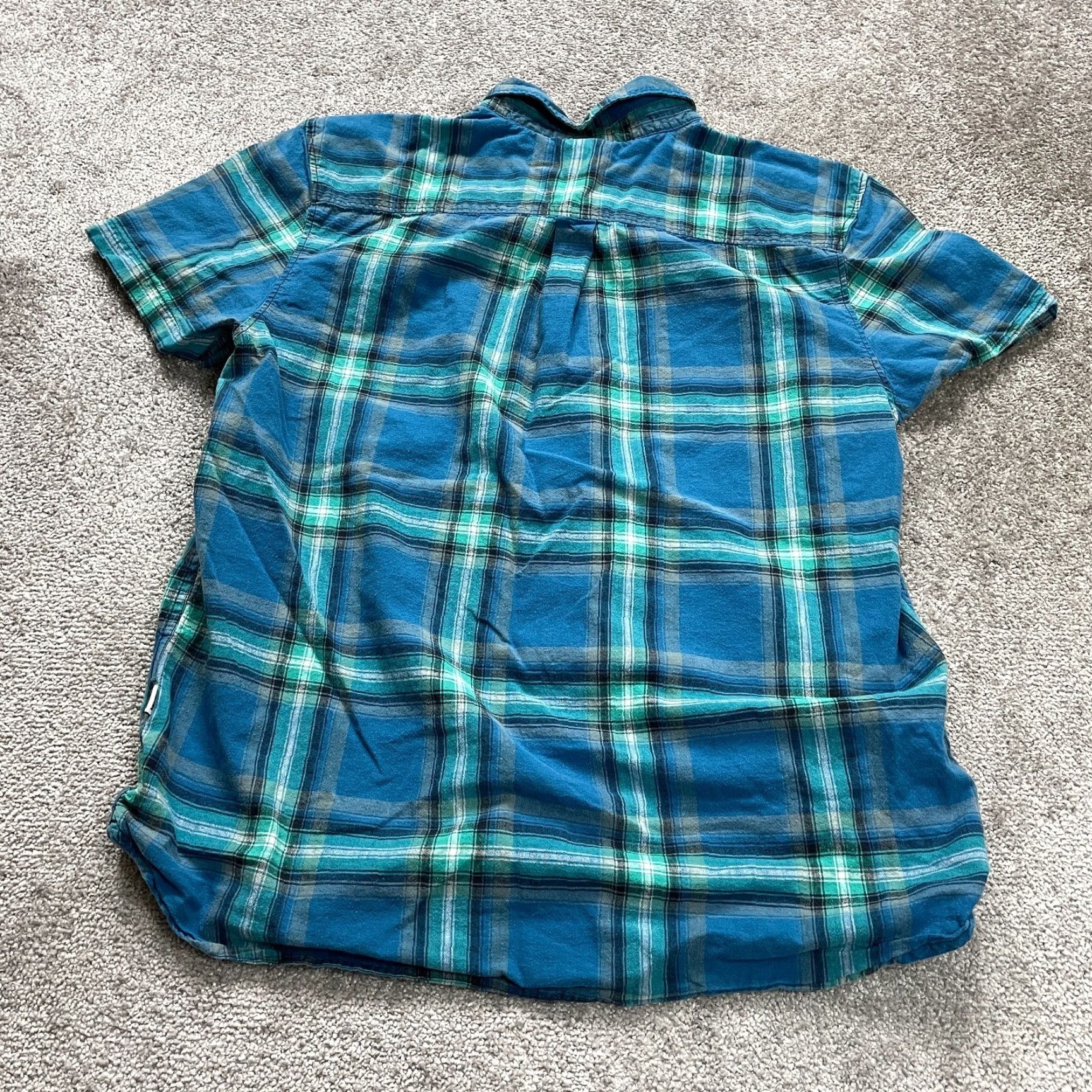 The North Face The North Face Plaid Shirt Mens XL Blue Short Sleeve Button-Down Cotton Size US XL / EU 56 / 4 - 2 Thumbnail