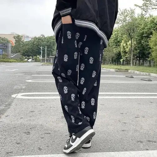 Japanese Brand × Vintage Gothic Skull Casual Baggy Men Pants Size US 32 / EU 48 - 1 Thumbnail