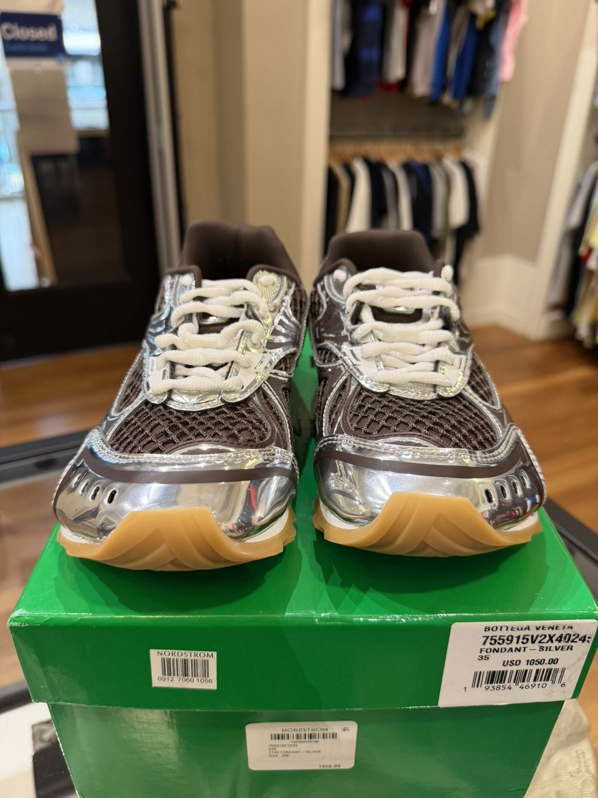 Bottega Veneta Bottega Veneta Orbit Sneaker - Mocha Silver Size US 5 / IT 35 - 5 Thumbnail
