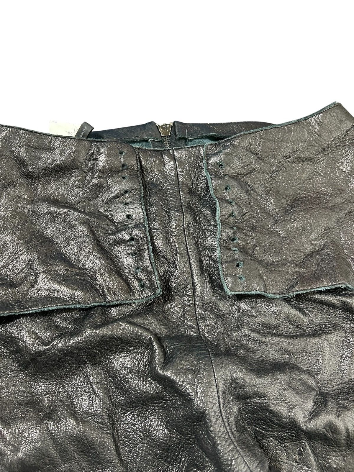 Donna Karan ⚡️Vintage Donna Karan Black Leather Skinny Size 26" / US 2 / IT 38 - 7 Thumbnail