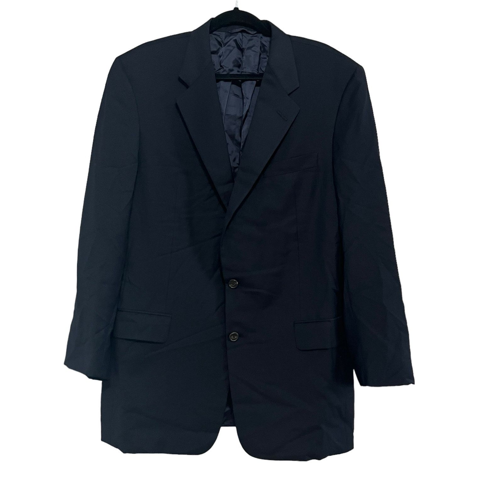 Hickey Freeman Hickey Freeman Loro Piana Navy 2 Button 2 Piece Suit 42L Size 42L - 1 Thumbnail