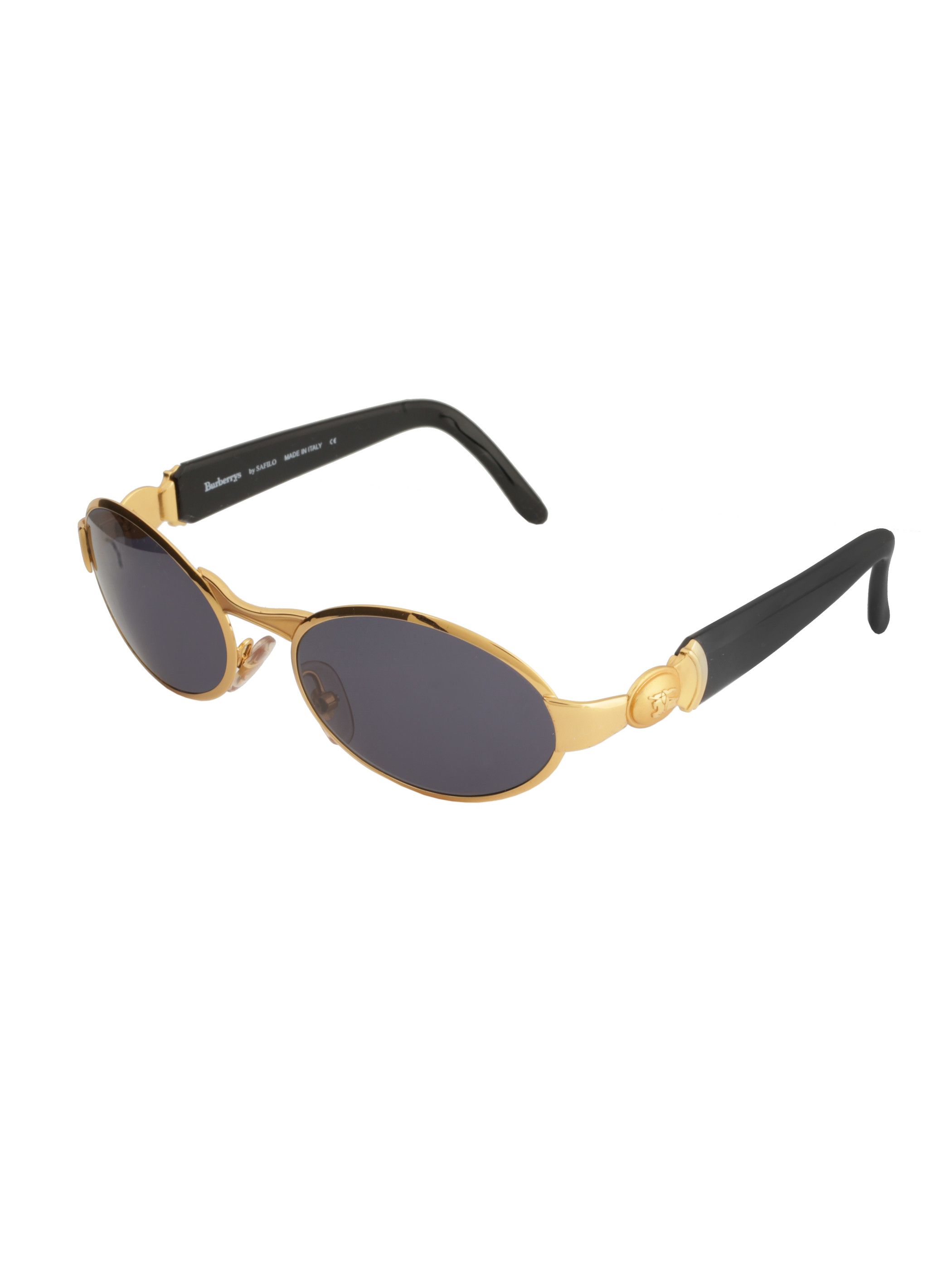 Burberry Burberry’s ’90s Gold Black Oval Sunglasses Size ONE SIZE - 2 Thumbnail