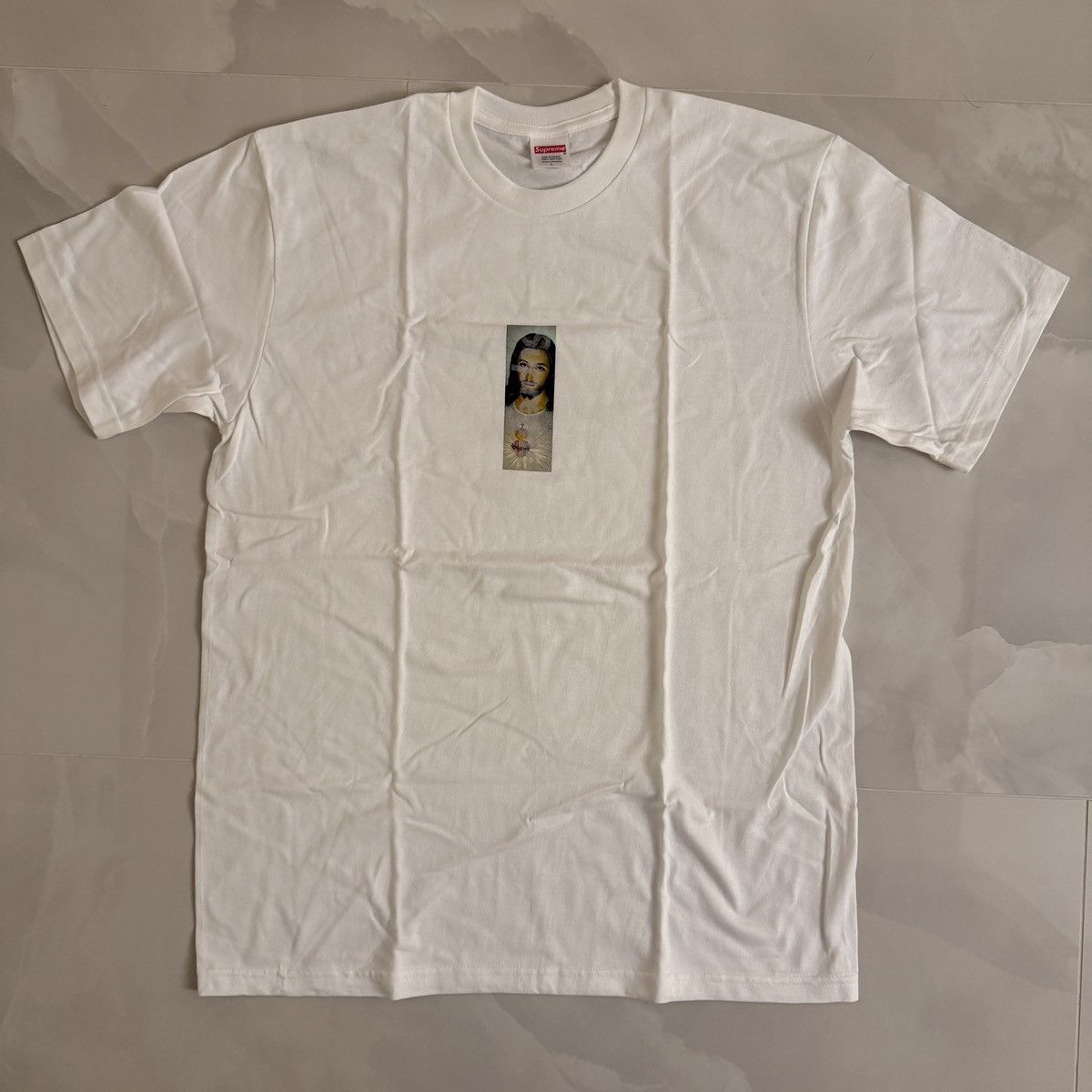 Supreme × Vintage Supreme Box Logo Safety Orange 2001 Tee Grey