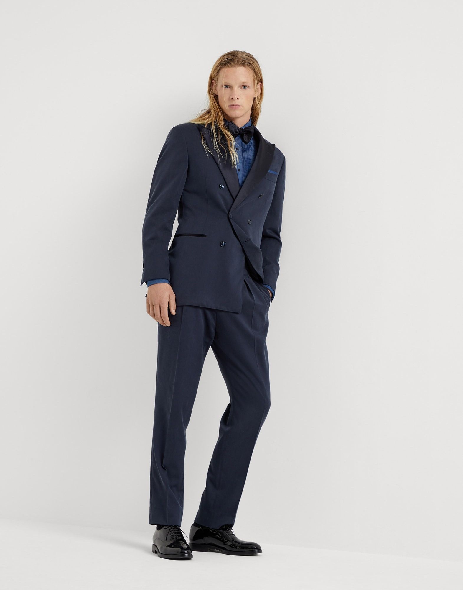 Brunello Cucinelli o1la1rc1a0425 Suit in Navy Blue Size US XL / EU 56 / 4 - 2 Thumbnail