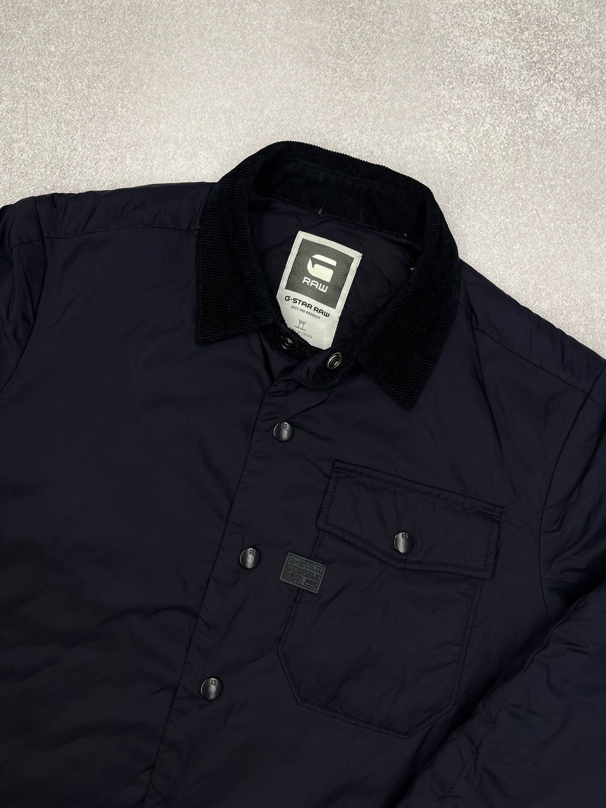 G-Star Mens G Star Raw Davin Padded Overshirt Jacket Nylon Navy Size US S / EU 44-46 / 1 - 4 Thumbnail