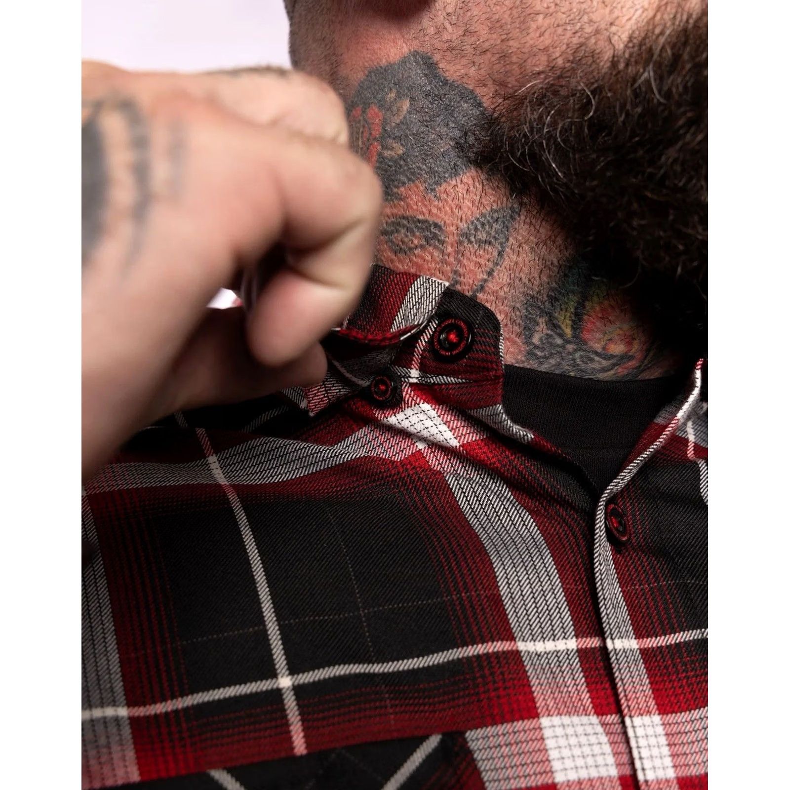Vintage Dixxon Flannel Iron Maiden 50th Anniversary Shirt Men's L Black Red White Plaid Button-Up Long Sleeve Size US L / EU 52-54 / 3 - 6 Thumbnail