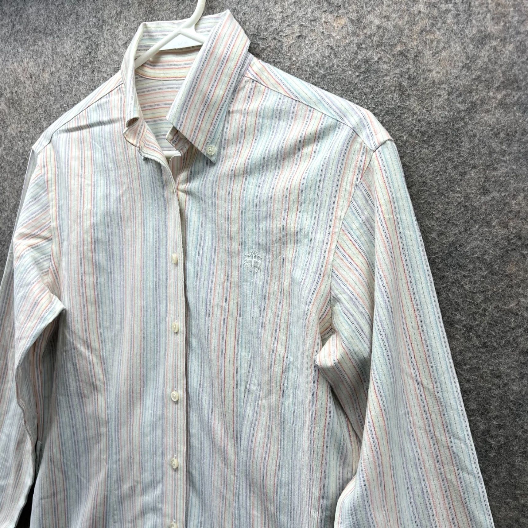 Brooks Brothers VINTAGE Brooks Brothers Shirt Dress Womens 2 Pink Striped Button Down Collared Knee Length 100% Cotton Casual Party/Cocktail Travel Mens? Womens Size XS / US 0-2 / IT 36-38 - 3 Thumbnail