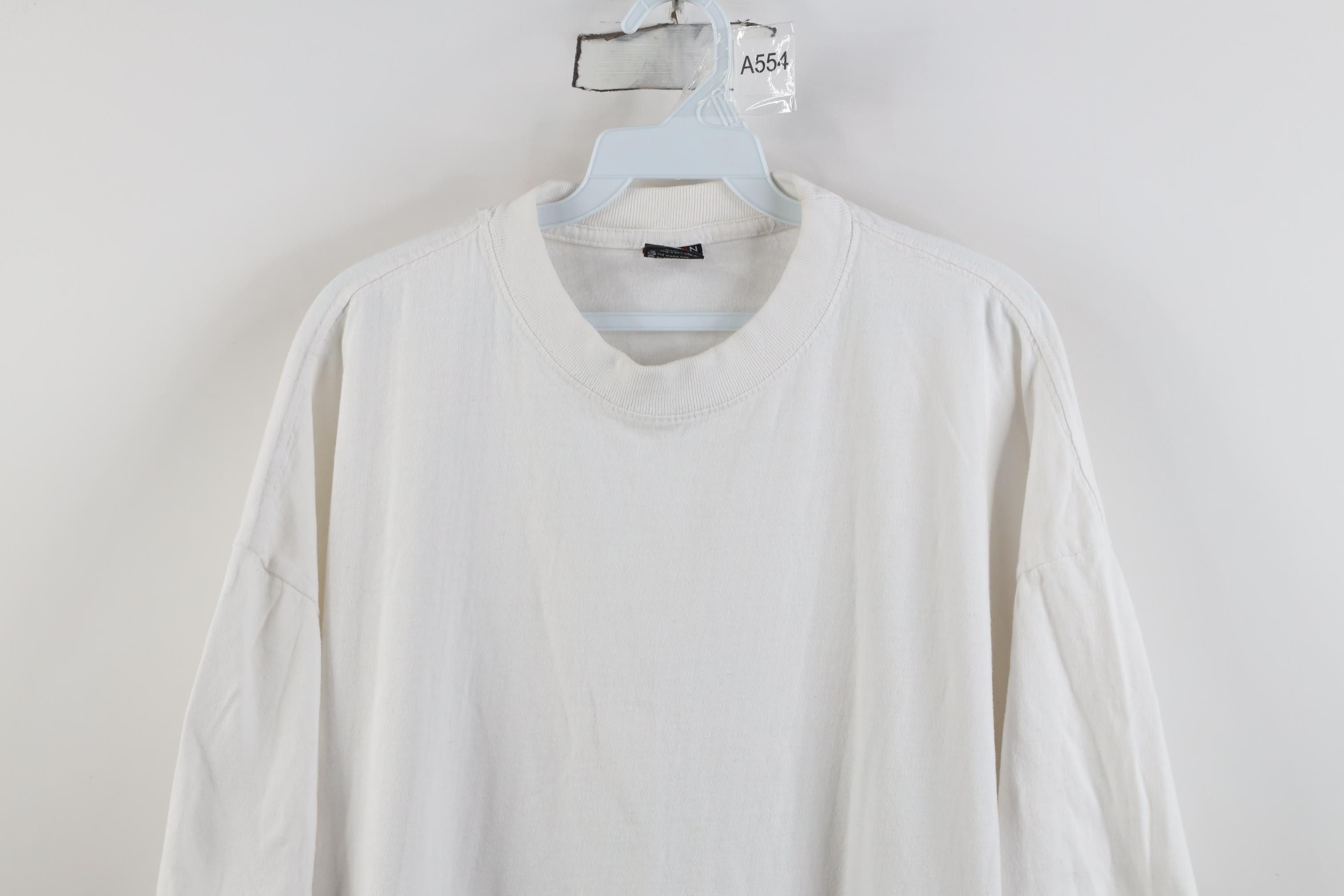 Vintage Vintage 90s Y2K Streetwear Cotton Short Sleeve T-Shirt White Size US XXL / EU 58 / 5 - 2 Thumbnail