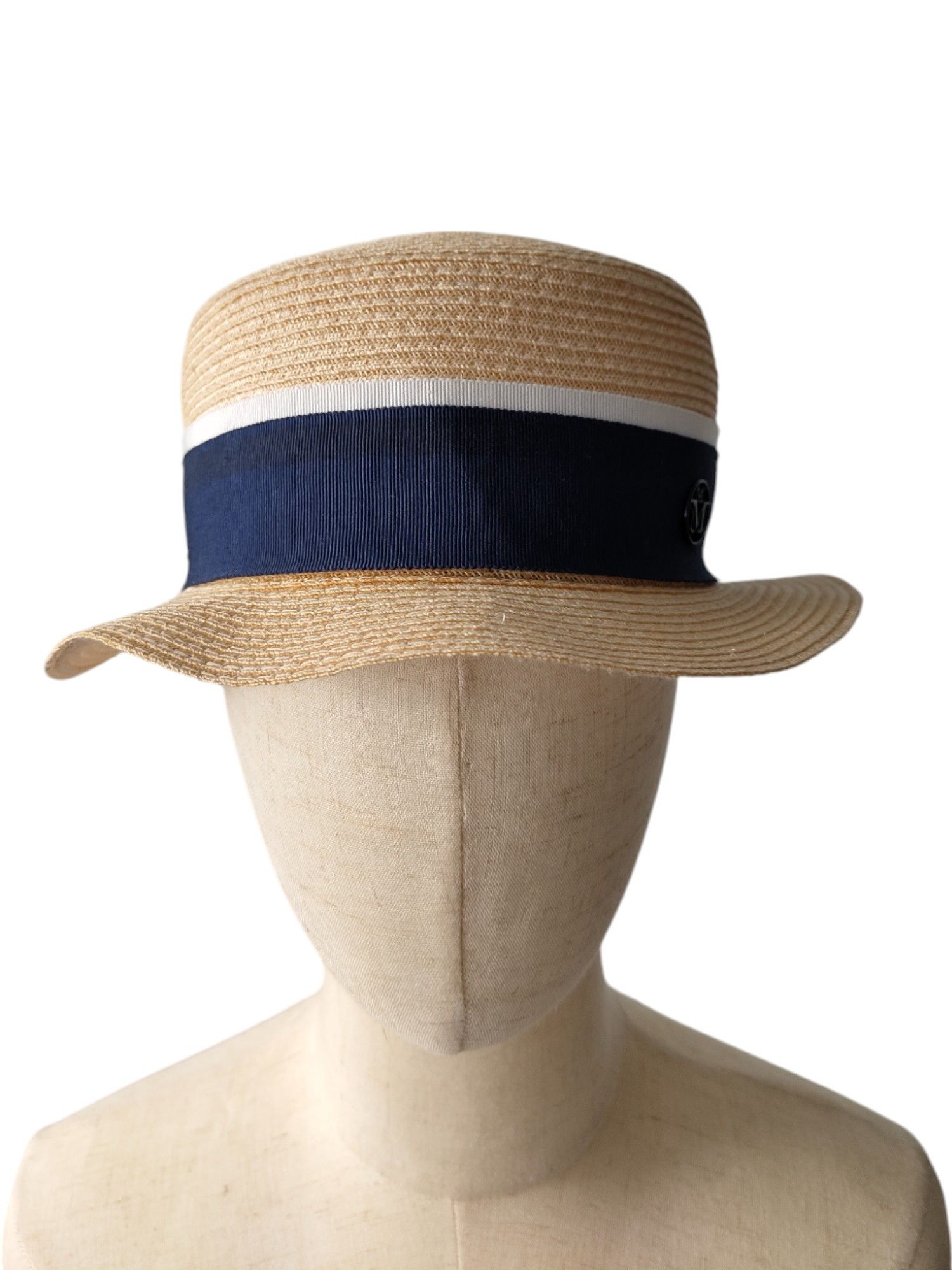 Maison Michel Straw Canotier Hat Size ONE SIZE - 1 Thumbnail