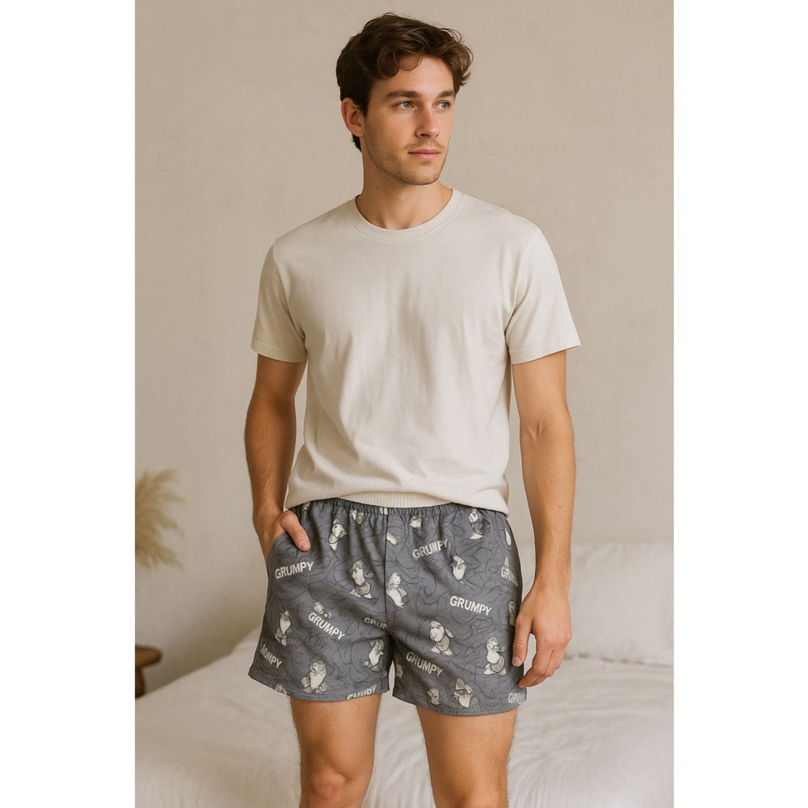 Disney Disney Parks Grumpy Dwarf Sleep Shorts Gray Pajama Lounge XL Size US 36 / EU 52 - 1 Thumbnail