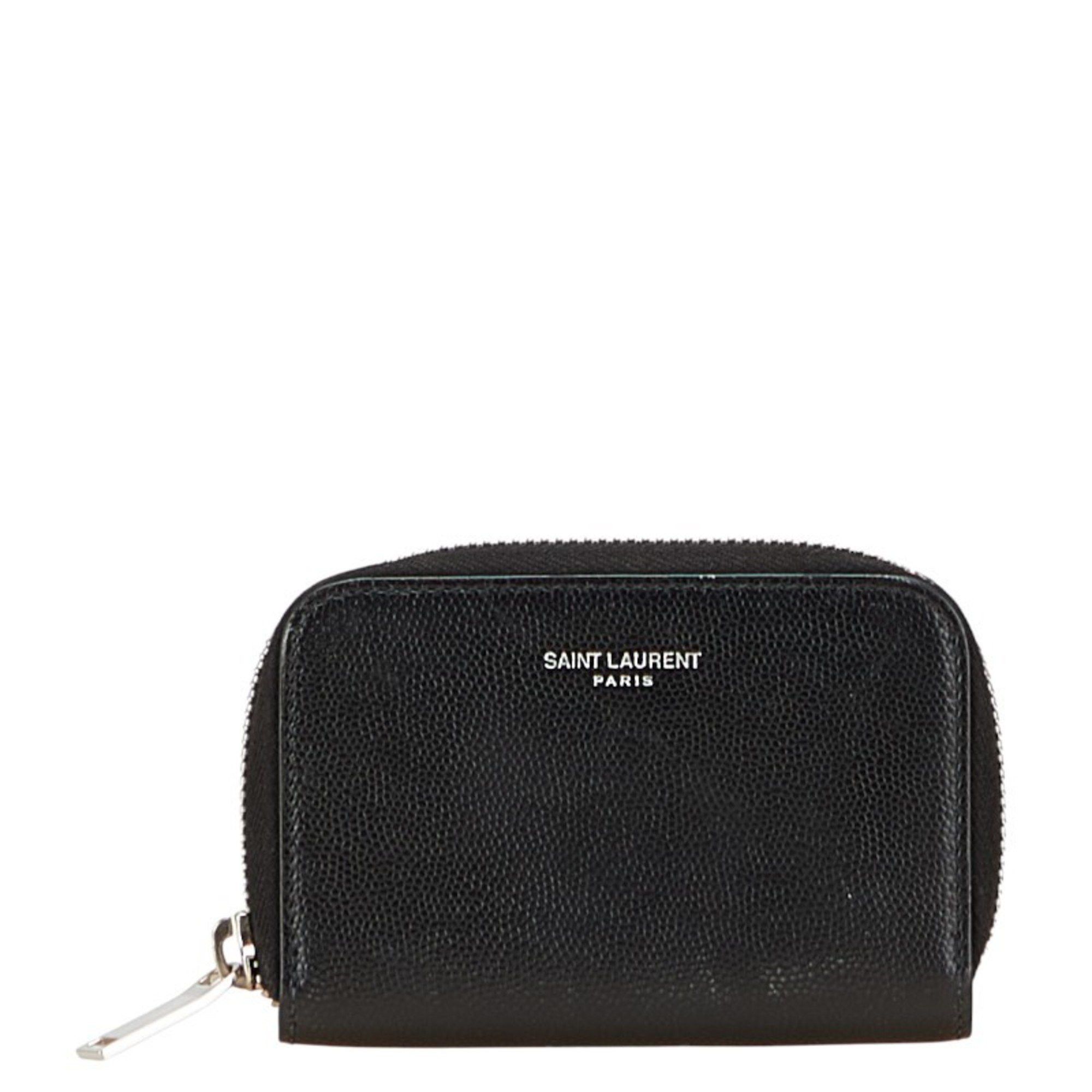Saint Laurent Paris Saint Laurent 506522 Women's Leather Coin Purse/coin Case Black Size ONE SIZE - 1 Thumbnail
