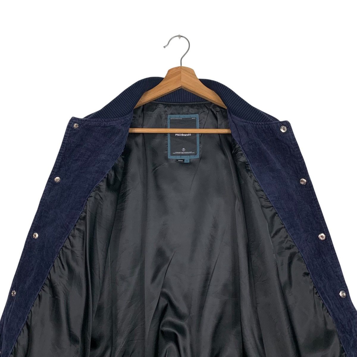 Japanese Brand PSO Brand Blue Black Corduroy Varsity Jacket #1846-C80 Size US M / EU 48-50 / 2 - 12 Thumbnail