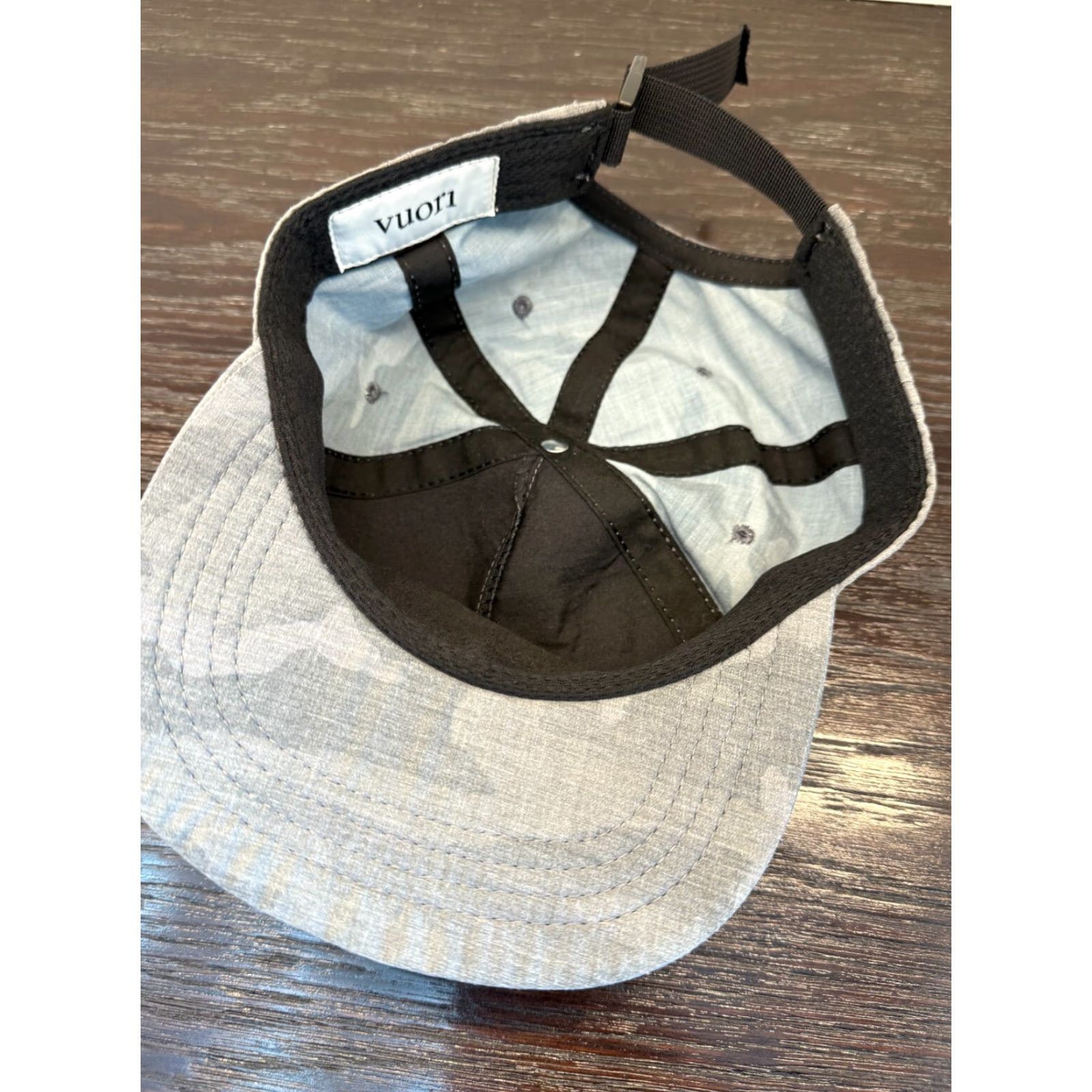 Vuori VUORI Men gray camo hat OSFM adjustable strapback baseball cap - team, dad, sports, logo, travel, casual, workwear, beach, nature, classic - Mens Size ONE SIZE - 7 Thumbnail