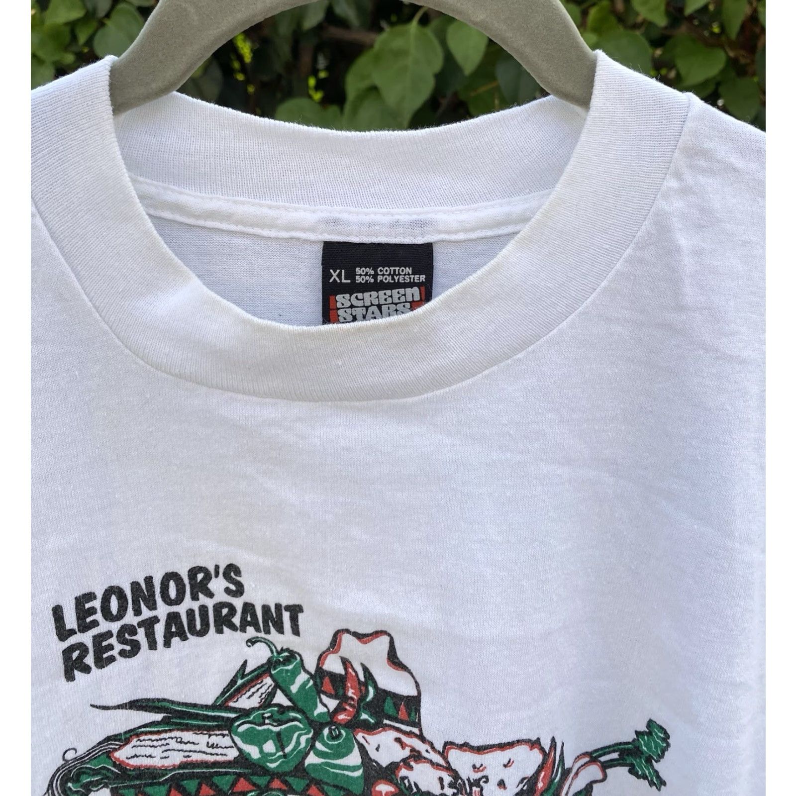 Vintage VINTAGE Hollywood T-Shirt North Hollywood Leonore’s Restaurant Mexican Vegetarian White XS? XL Size US XL / EU 56 / 4 - 3 Thumbnail
