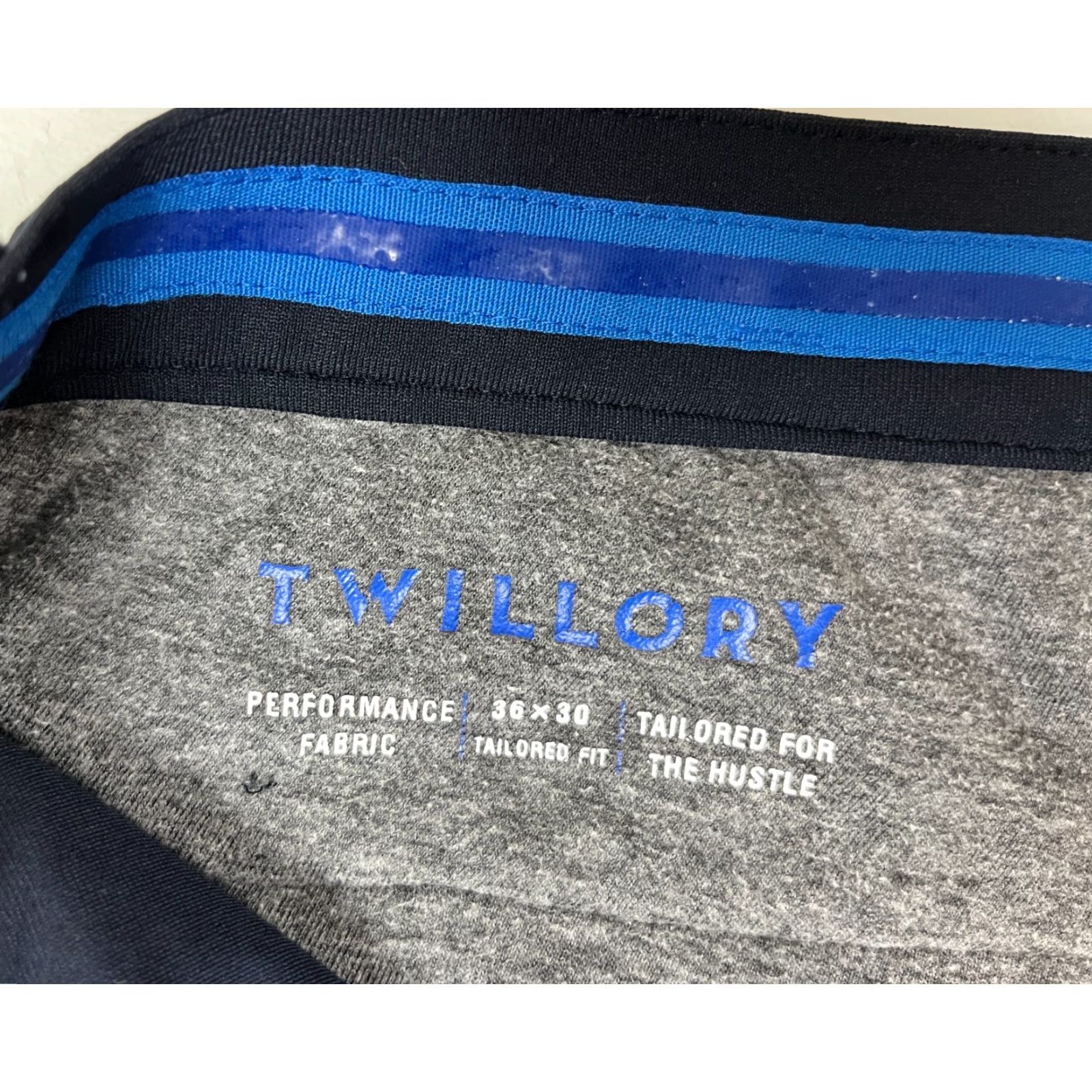 Vintage Twillory Men's Tailored Fit Performance Pants Navy Blue 36 Stretch Chino Flat Front Inseam 27.5"} Size US 36 / EU 52 - 6 Thumbnail