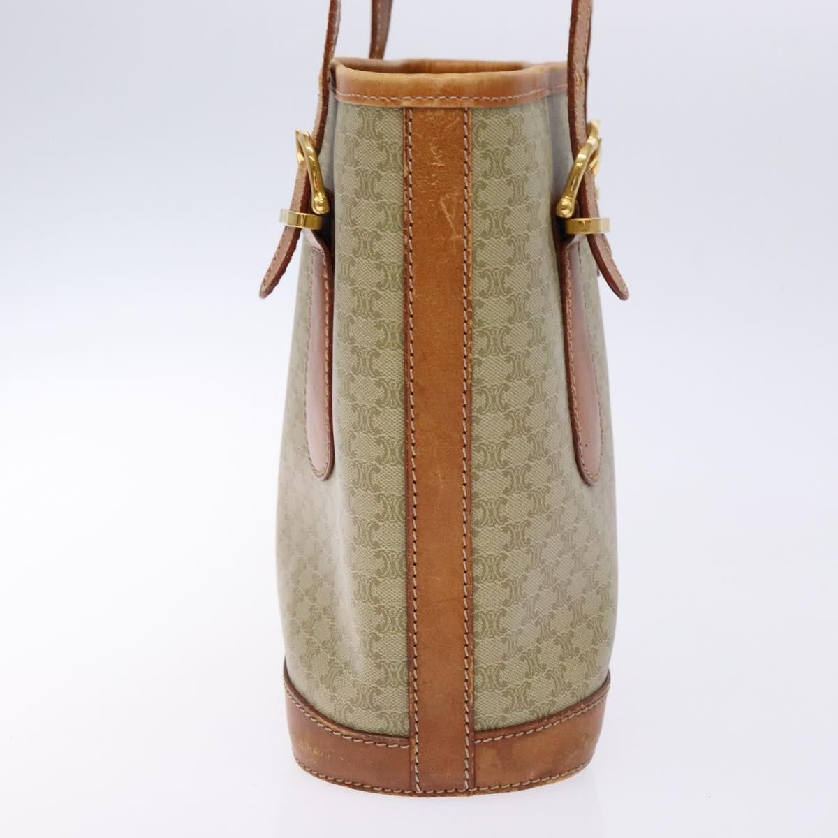 Celine CELINE Macadam Canvas Tote Bag Beige Gold Size ONE SIZE - 4 Thumbnail