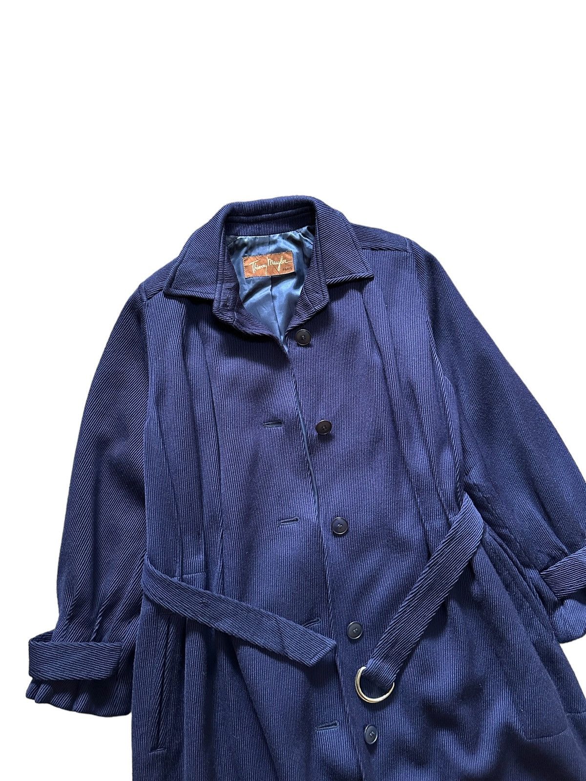Thierry Mugler Vintage Thiery Mugler Wool Belten Coat Winter Long Jacket Size M / US 6-8 / IT 42-44 - 4 Thumbnail