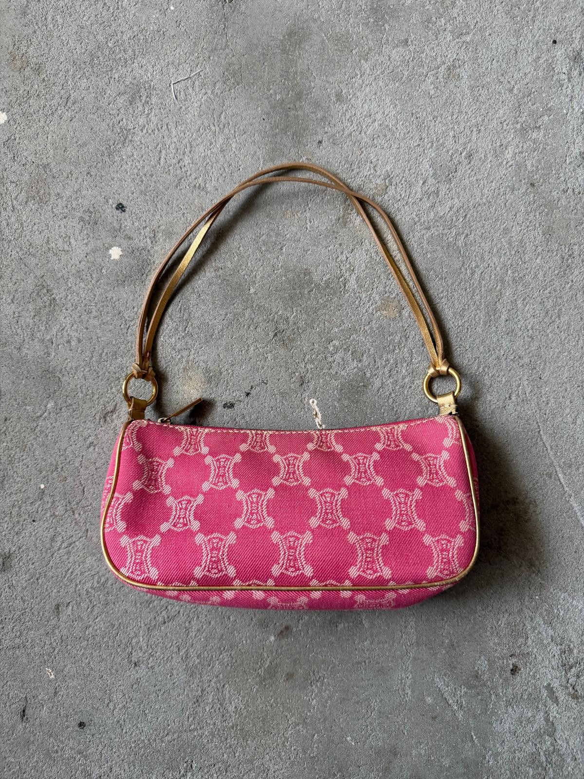 Celine Celine Macadam Denim Shoulder Bag Pink Size ONE SIZE - 1 Thumbnail
