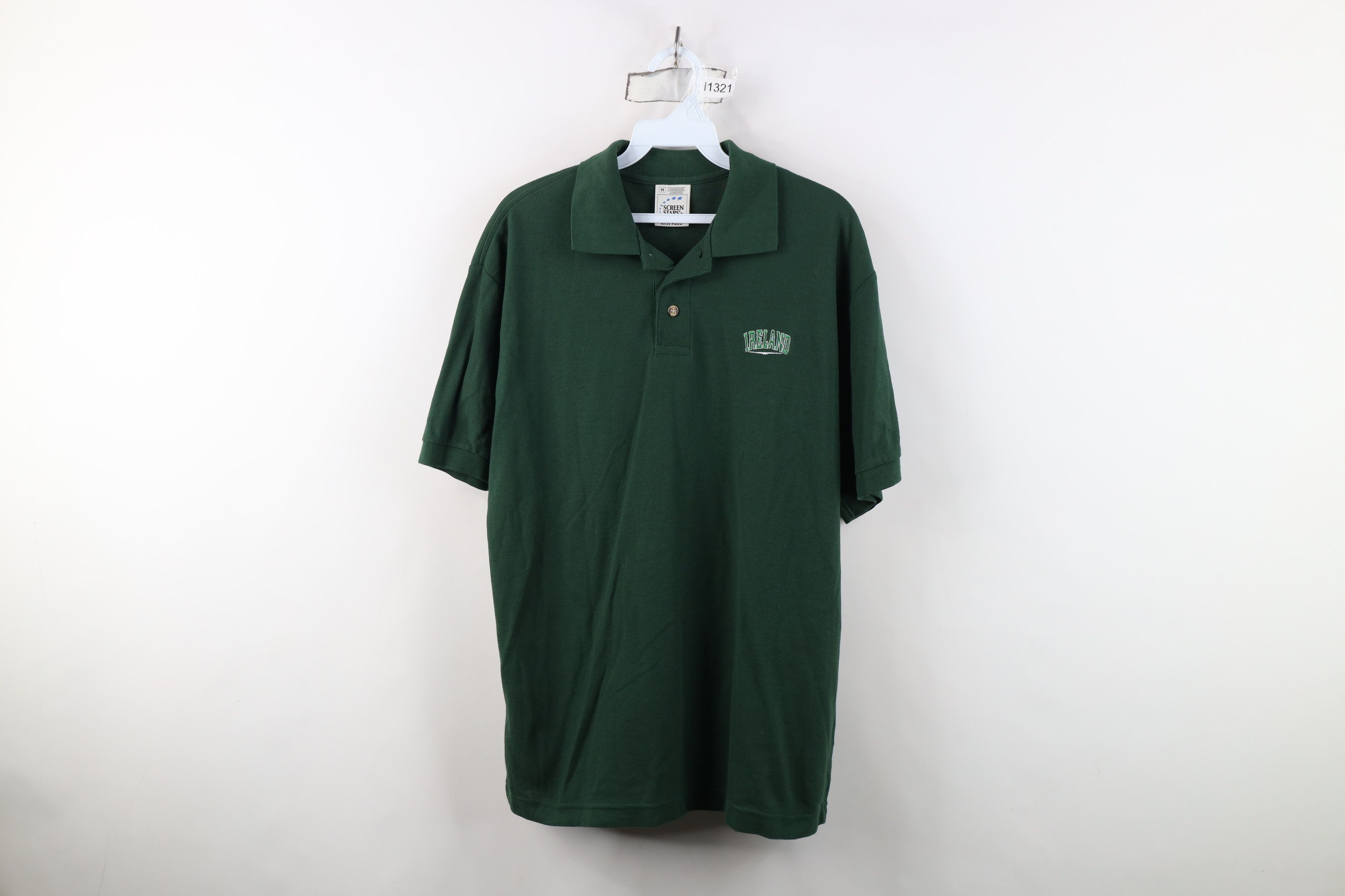 Vintage Vintage 90s Streetwear Spell Ireland Golf Polo Shirt Green Size US M / EU 48-50 / 2 - 1 Thumbnail