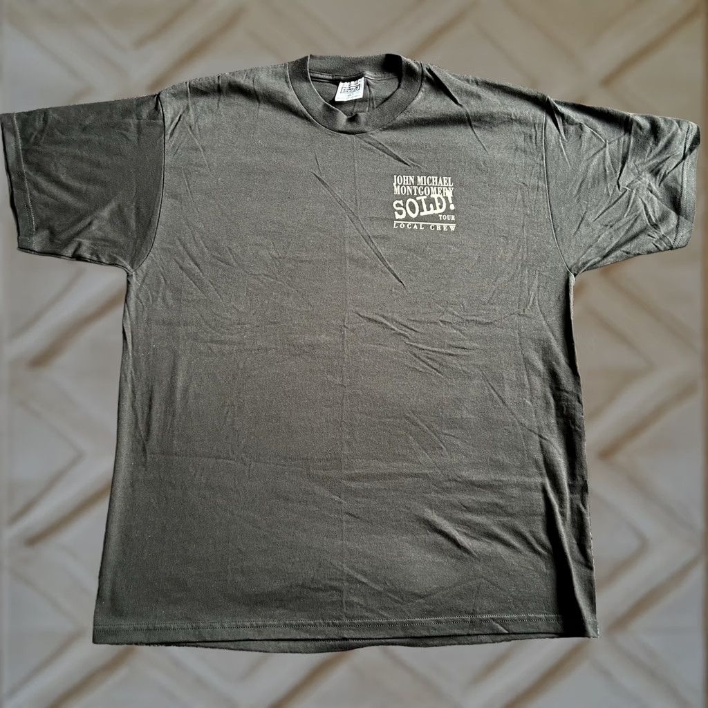 Vintage VINTAGE Tour John Michael Montgomery Local Crew Shirt Men’s XL Black 90s Mens Size US XL / EU 56 / 4 - 1 Thumbnail