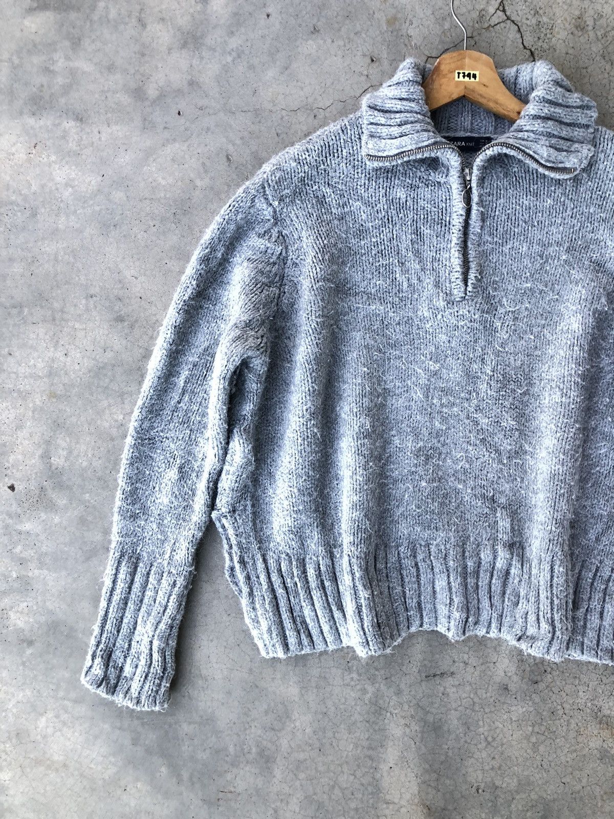 Zara 🔴ZARA Half Zip Jumper Grey Sweater Fleece Size US XL / EU 56 / 4 - 4 Thumbnail