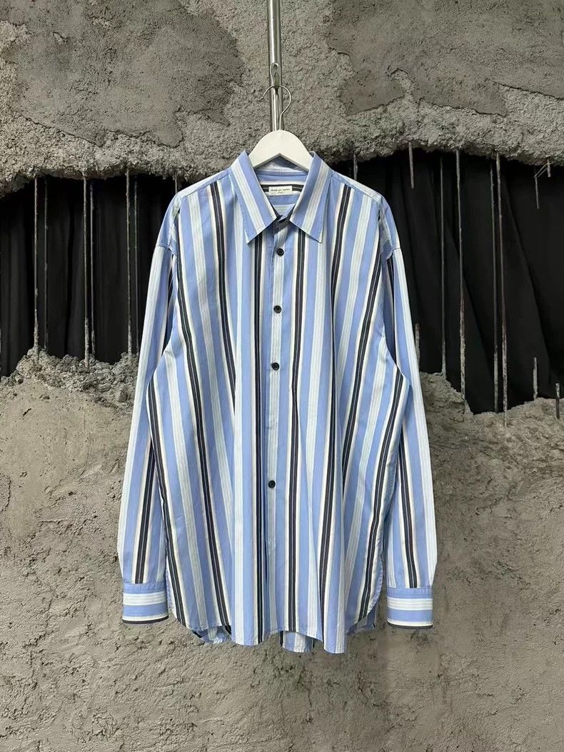 Dries Van Noten Blue White Stripe Shirt