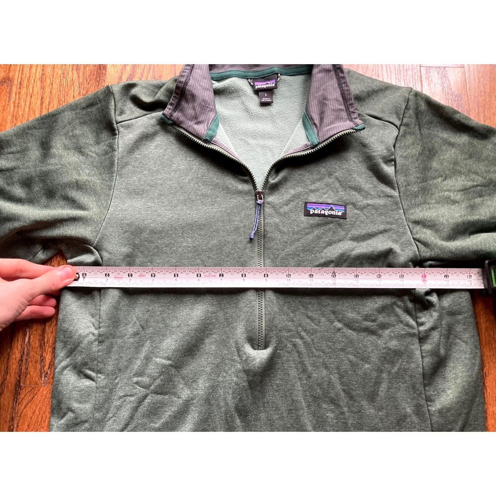 Patagonia Patagonia R1 Daily Jacket Womens Large Green 1/2 Zip Neck Pullover Stretch Size L / US 10 / IT 46 - 7 Thumbnail