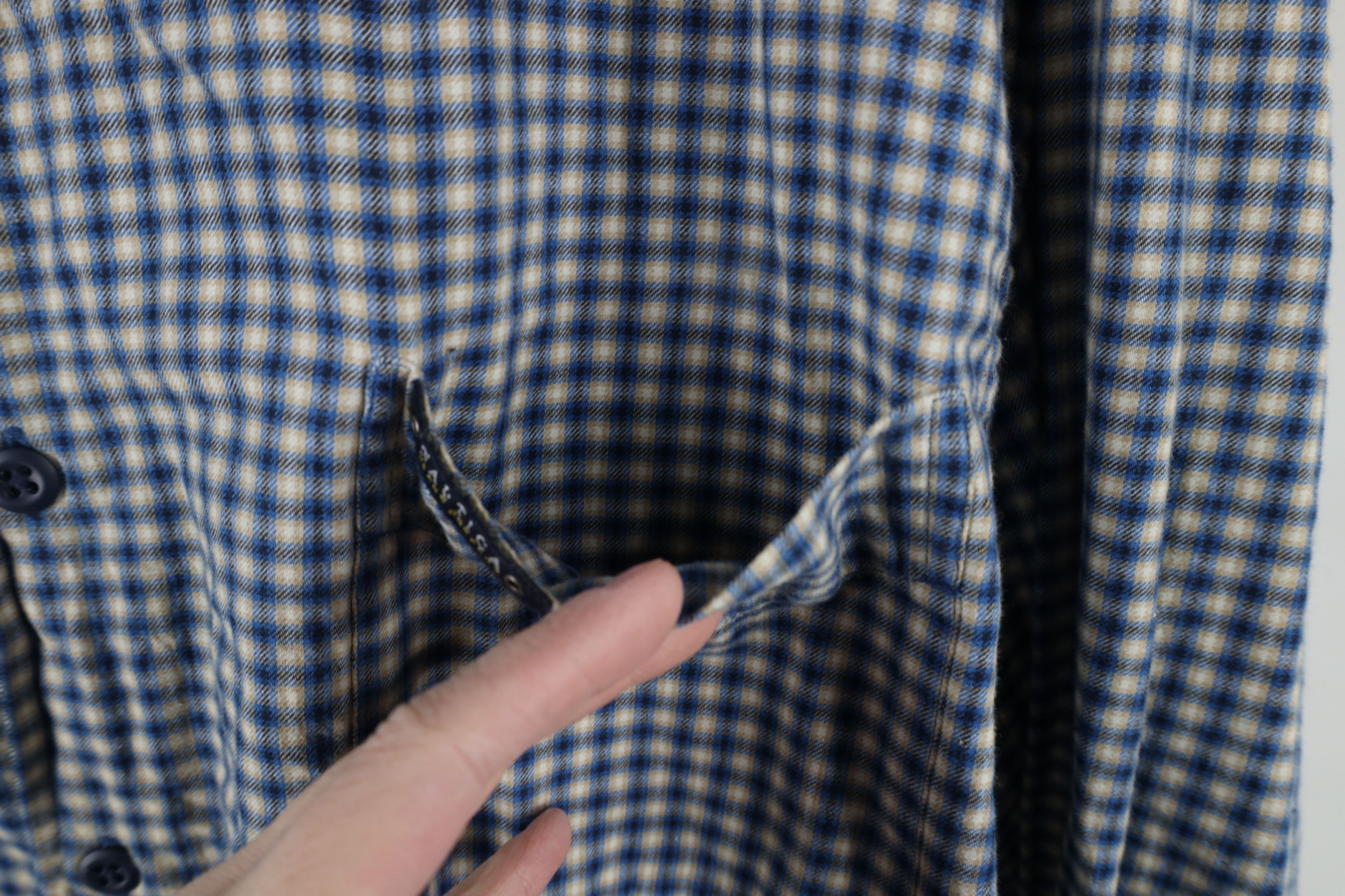 Nautica × Vintage Vintage 90s Nautica Flannel Collared Button Shirt Plaid Size US XL / EU 56 / 4 - 5 Thumbnail