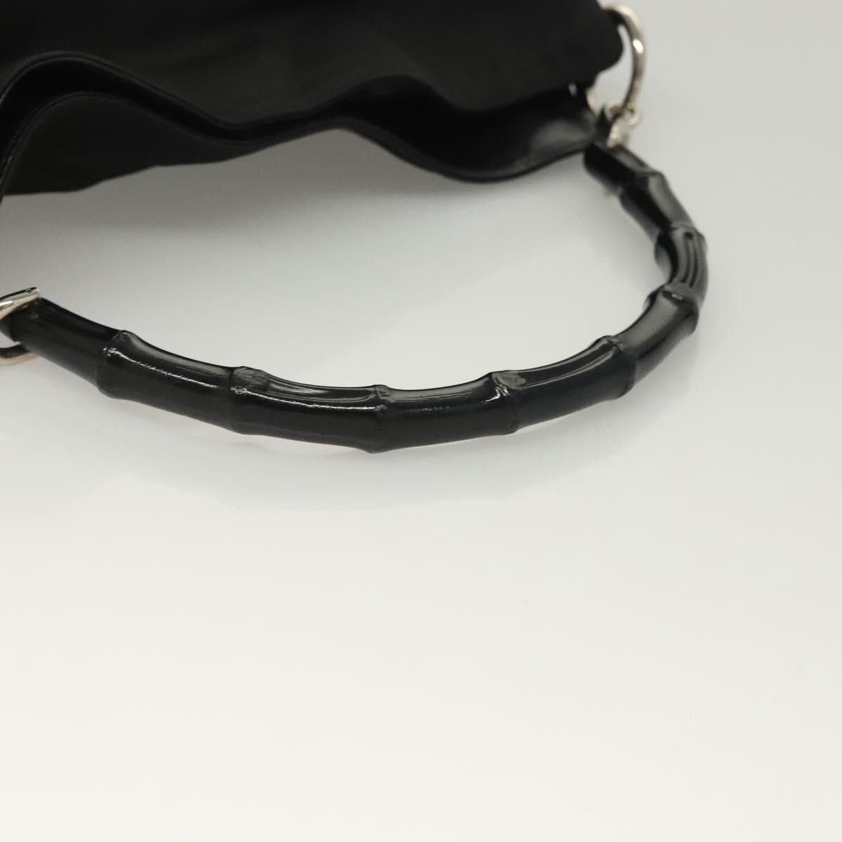 Gucci GUCCI Bamboo Handbag Canvas Black Silver 001 001 Size ONE SIZE - 7 Thumbnail