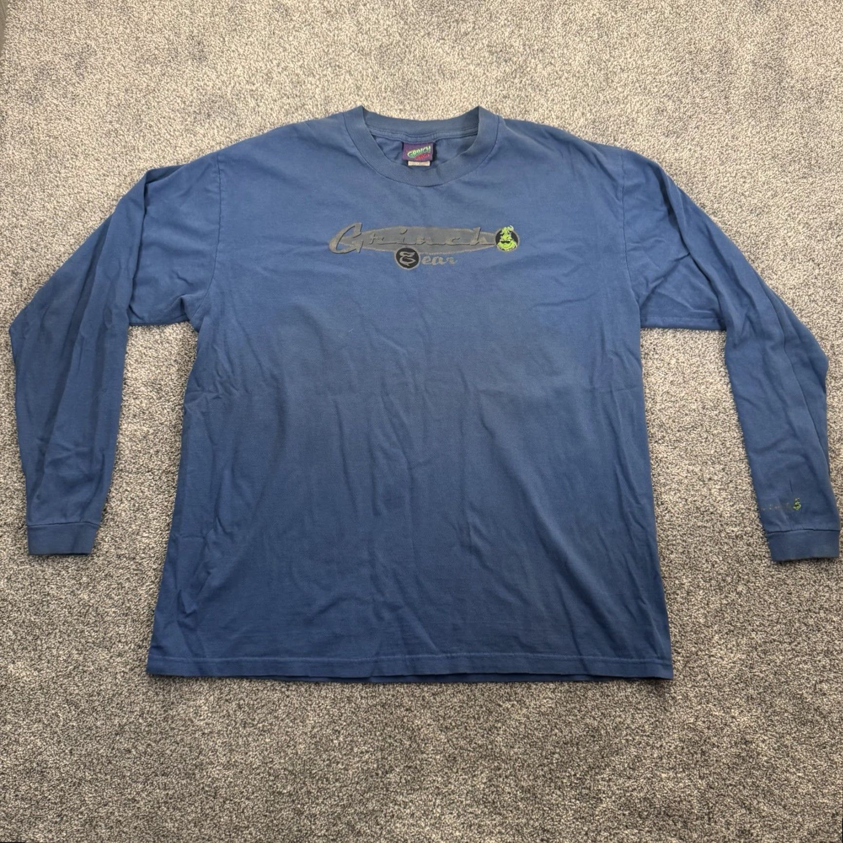 Vintage VINTAGE Grinch Gear Shirt Mens Large Streetwear Christmas Universal Studios T-Shirt 100% Cotton Blue Long Sleeve Crew Neck Cartoon Movie Mens Size US L / EU 52-54 / 3 - 2 Thumbnail