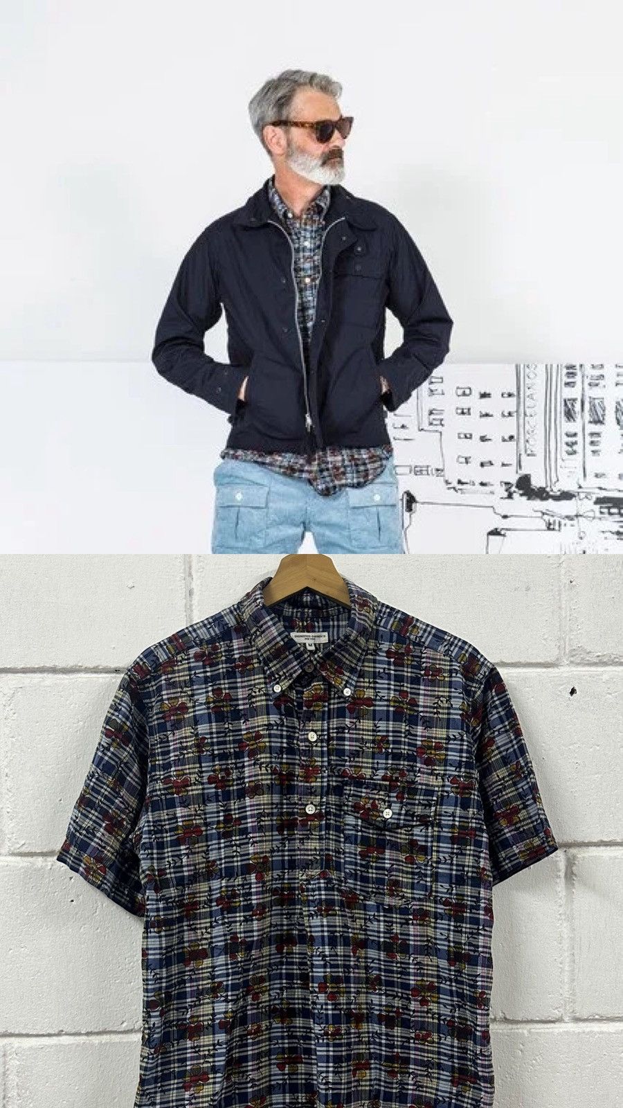 Engineered Garments SS17 Engineered Garments Floral Half Button Shirt Size US M / EU 48-50 / 2 - 1 Thumbnail