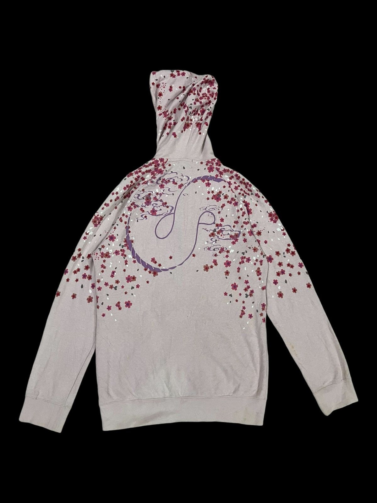 Karakuri Tamashii RARE TKM 🇯🇵 Dragon & Sakura Printed Sukajan Hoodie Sweater Size US M / EU 48-50 / 2 - 6 Thumbnail