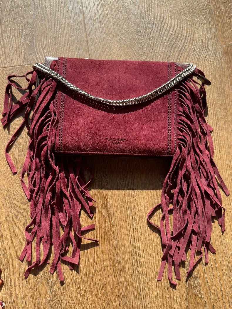 Givenchy Givenchy Burgundy Leather Fringe Bag - dmc Size ONE SIZE - 1 Thumbnail