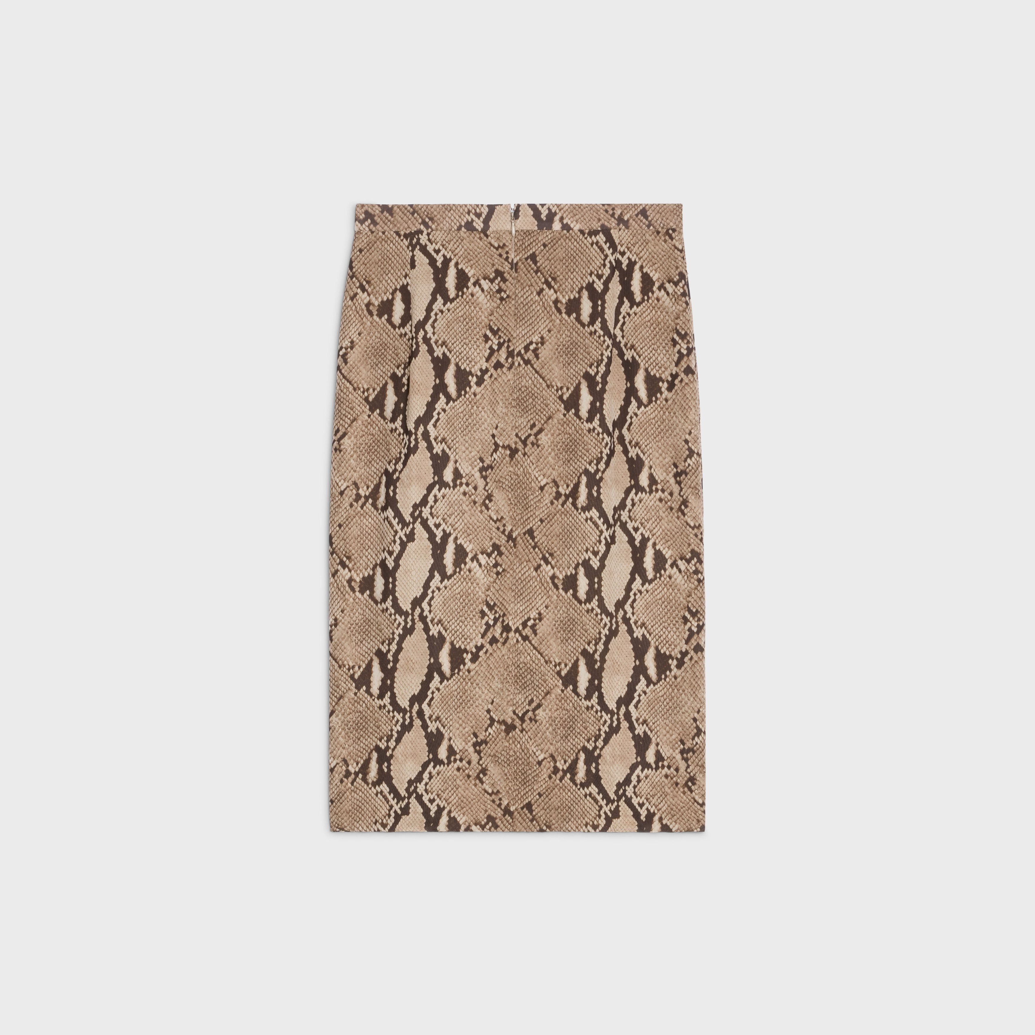 Celine o1w1db10824 Draped Skirt in Silk Georgette in Beige/Brown Size 27" / US 4 / IT 40 - 2 Thumbnail