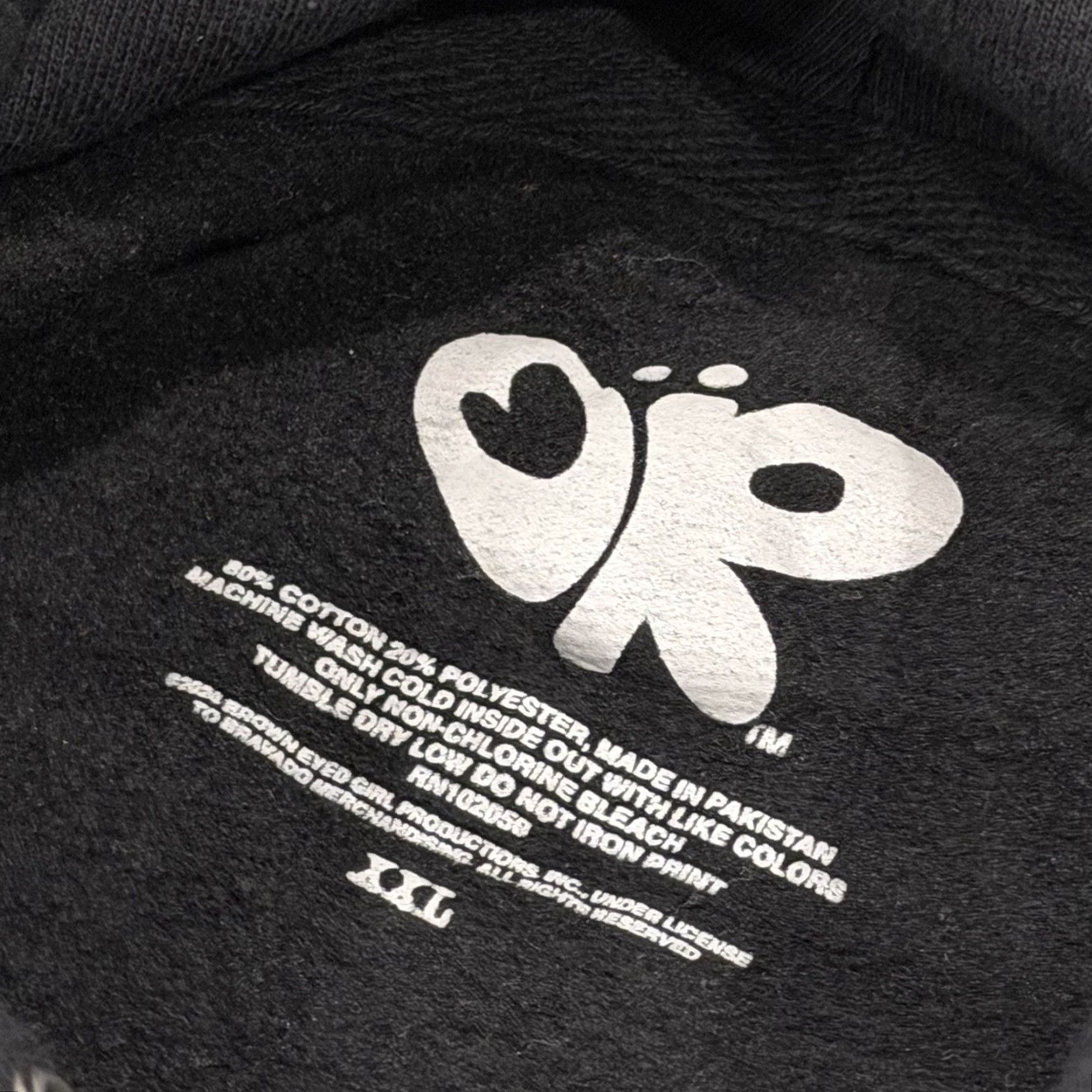 Bravado VINTAGE Olivia Rodrigo GUTS World Tour Hoodie 2XL Bravado Shirt Mens Black Cotton Crew Neck Short Sleeve Pullover Concert Music Spring Summer Size US XXL / EU 58 / 5 - 3 Thumbnail