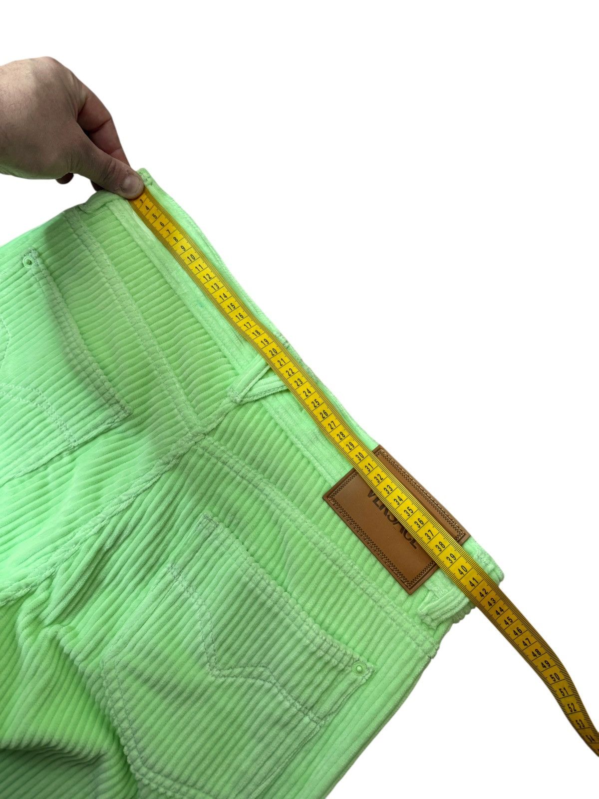 Versace Versace lime corduroy pants – SS24 sample – size 32 Size US 32 / EU 48 - 8 Thumbnail