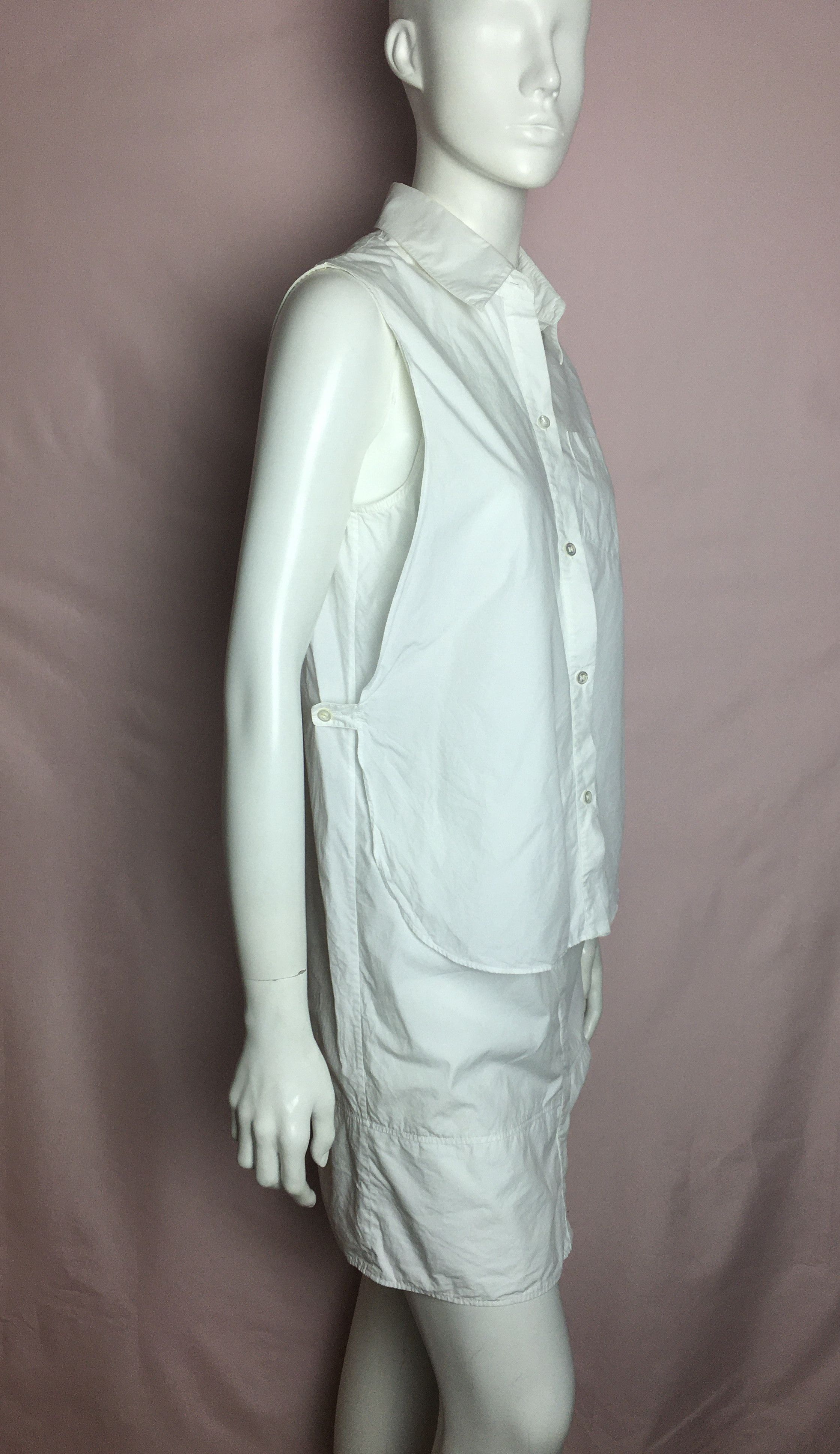 Alexander Wang Alexander Wang Shirt Dress White Collared Cotton Size 6 Size M / US 6-8 / IT 42-44 - 4 Thumbnail