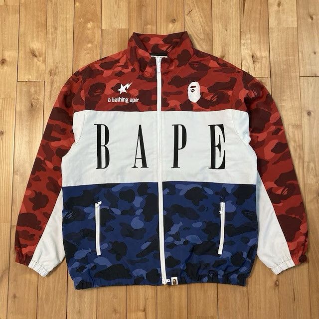 Bape BAPE STA Track jacket red camo x blue camo a bathing ape Size US XL / EU 56 / 4 - 1 Thumbnail
