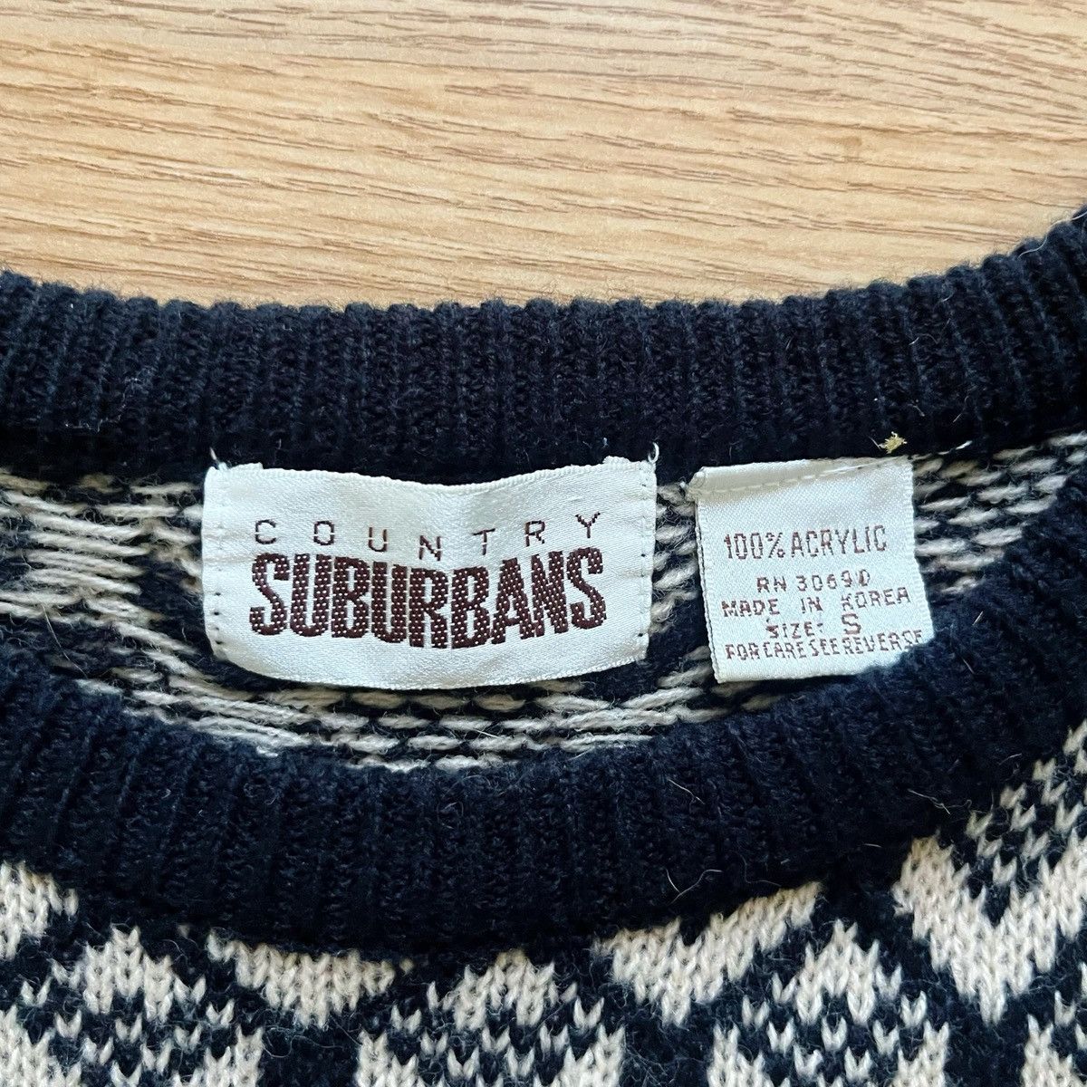 Country Road × Vintage Vintage Country Suburbans Geometric Pattern CrewNeck Sweater Size S / US 4 / IT 40 - 3 Thumbnail