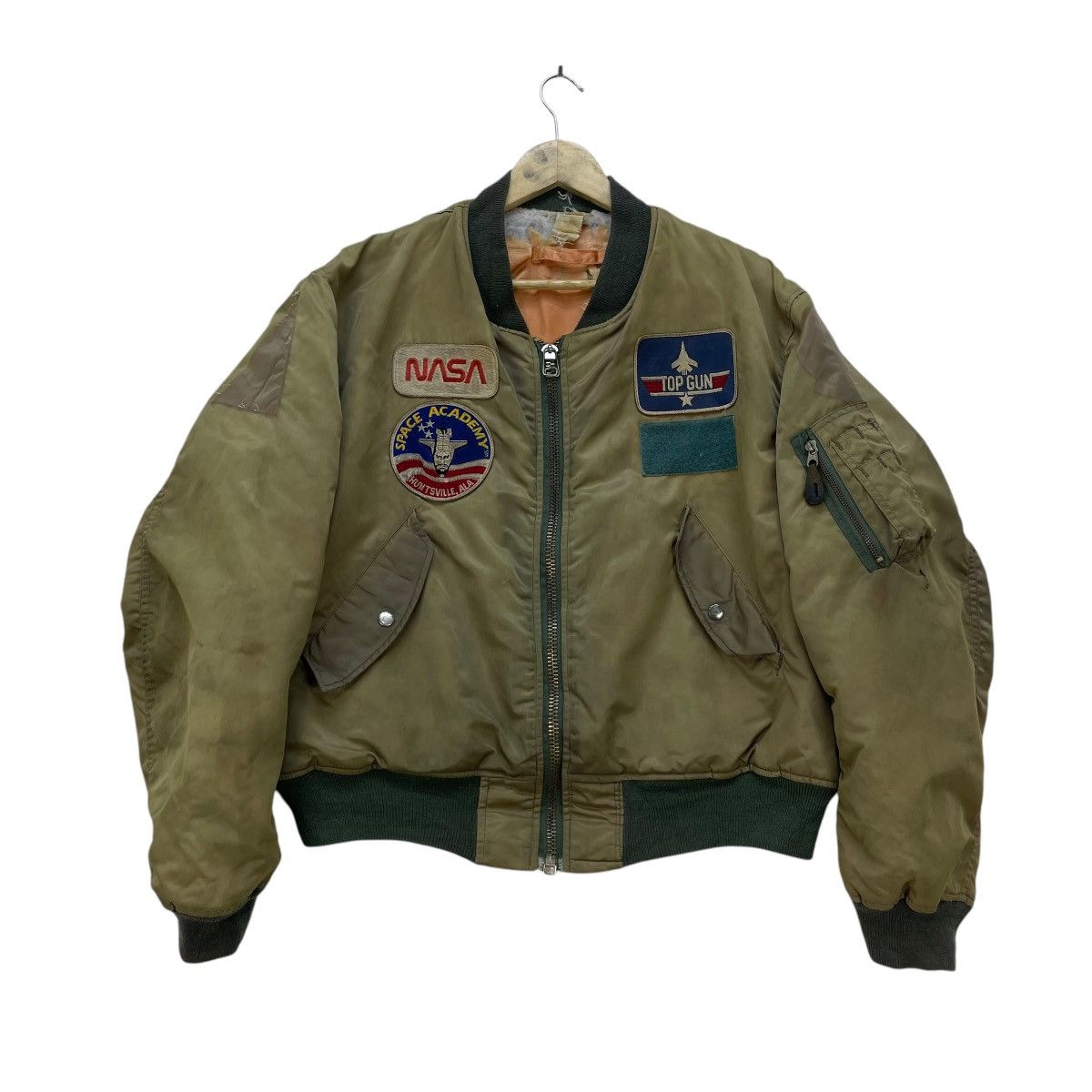Buzz Rickson's 💥Vintage Distressed Bomber Ma 1 Mfg By JM Watkins Design Size US M / EU 48-50 / 2 - 1 Thumbnail
