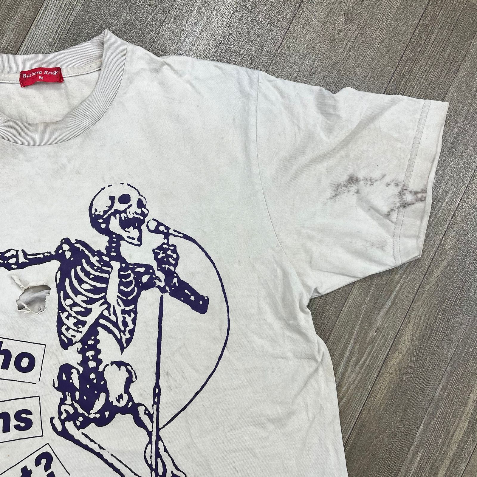 If Six Was Nine × Japanese Brand × Le Grande Bleu (L.G.B.) Barbara Kruger Who Laugh Last destroyed Tshirt Size US M / EU 48-50 / 2 - 4 Thumbnail