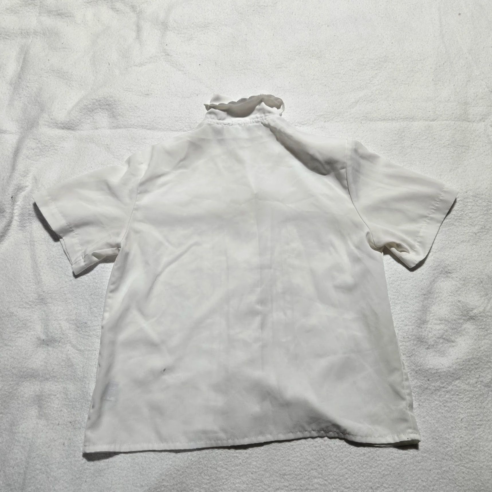 Vintage VINTAGE Claudia Richard Shirt Adult Women Size 4P White Polyester Embroidered Button-Up Short Sleeve 90s Womens Size 27" / US 4 / IT 40 - 6 Thumbnail